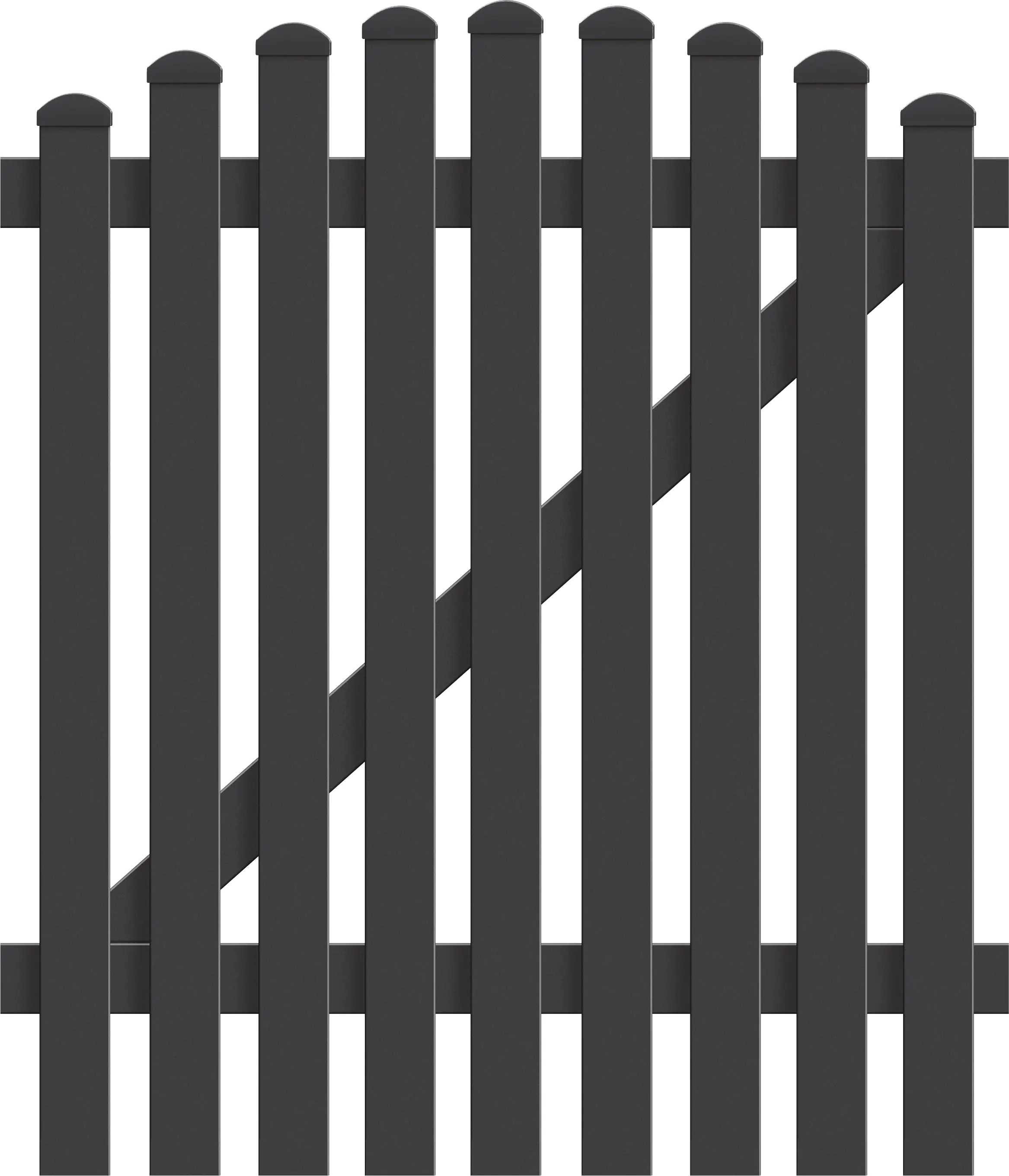 KM Zaun Zauntür Meran Oberbogen 104,2 x 180 cm, anthrazit, DIN links