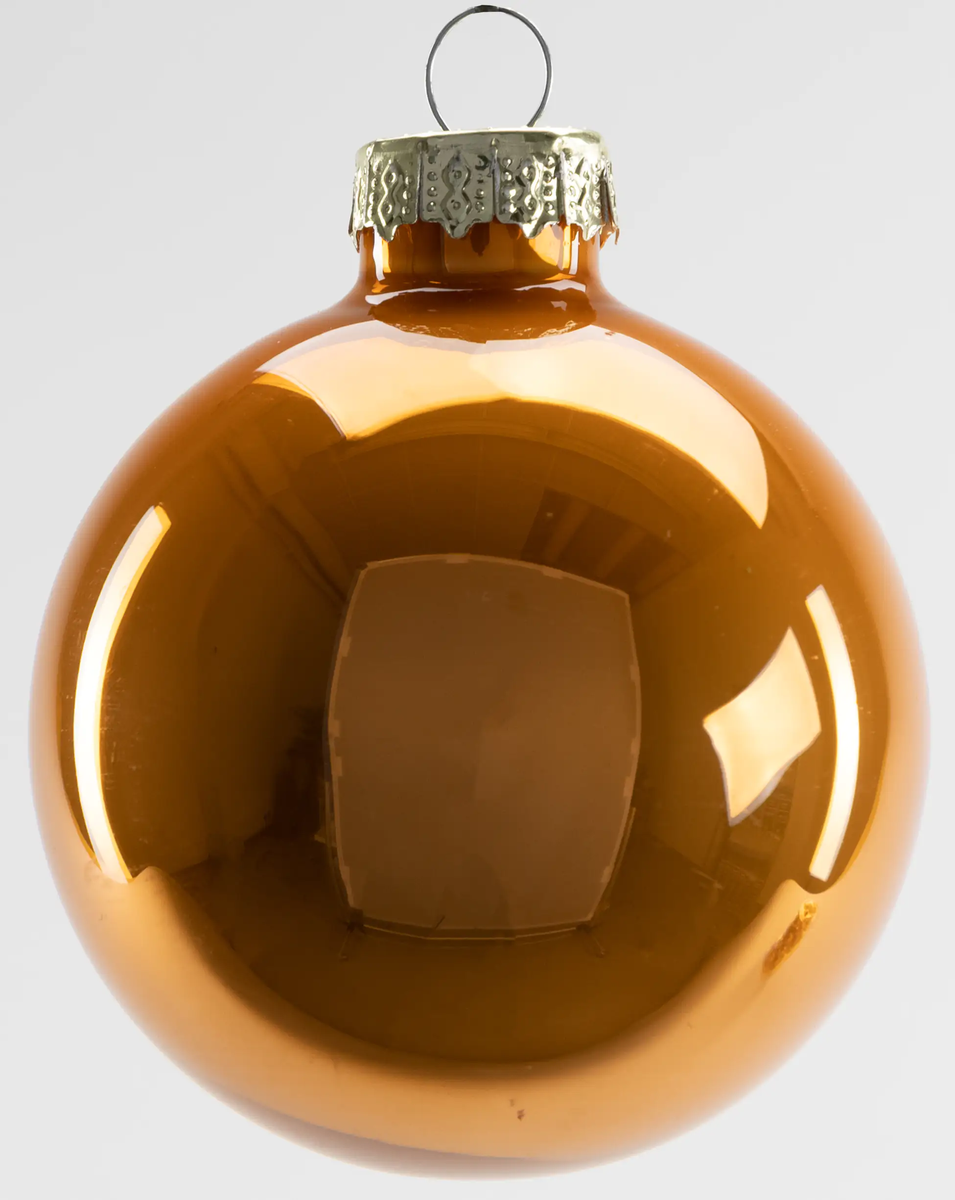 TrendLine Weihnachtskugeln aus Glas Ø 6 cm bernstein 20 Stück