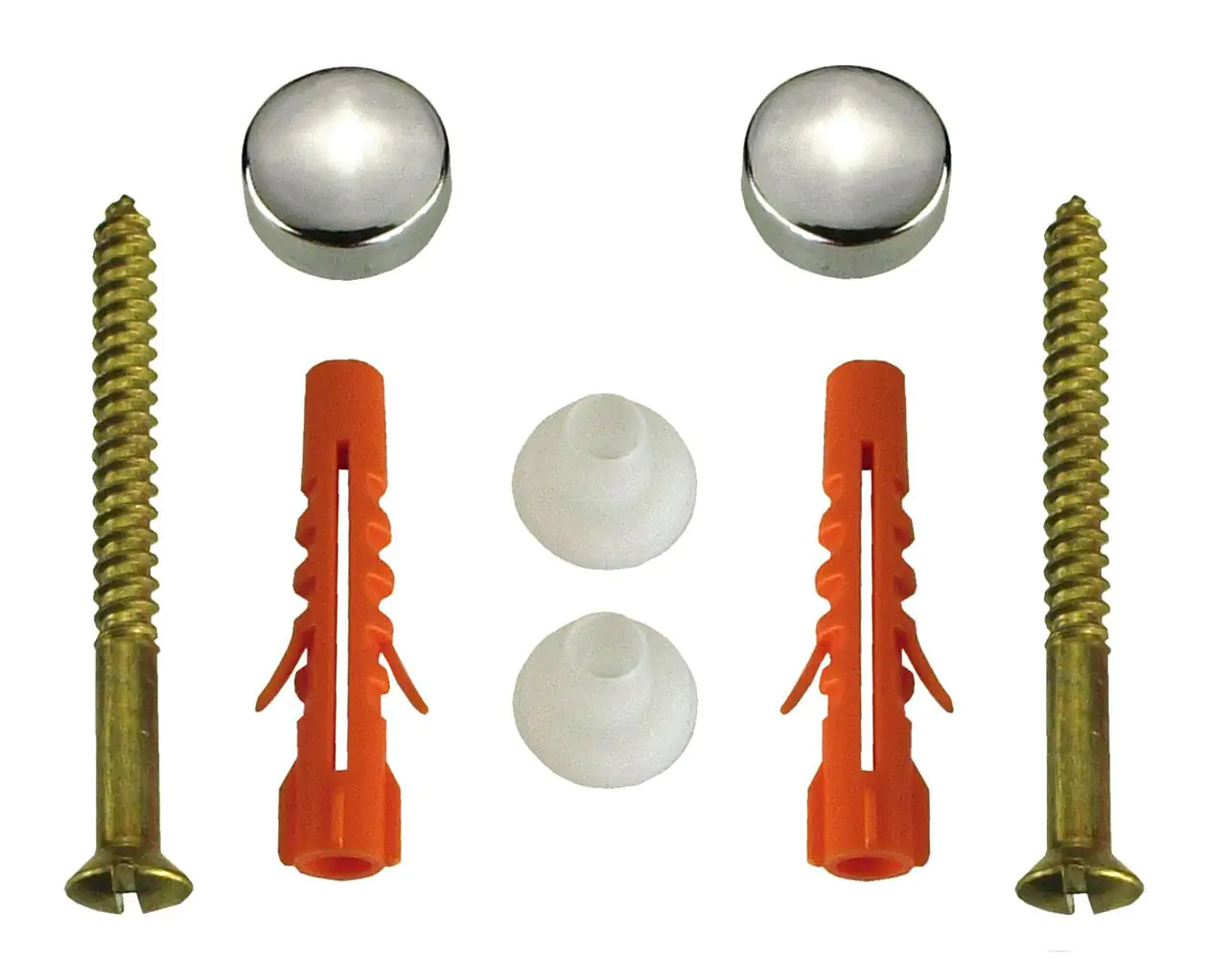 WC-Befestigung - für Stand WC mit Kappen / weiß