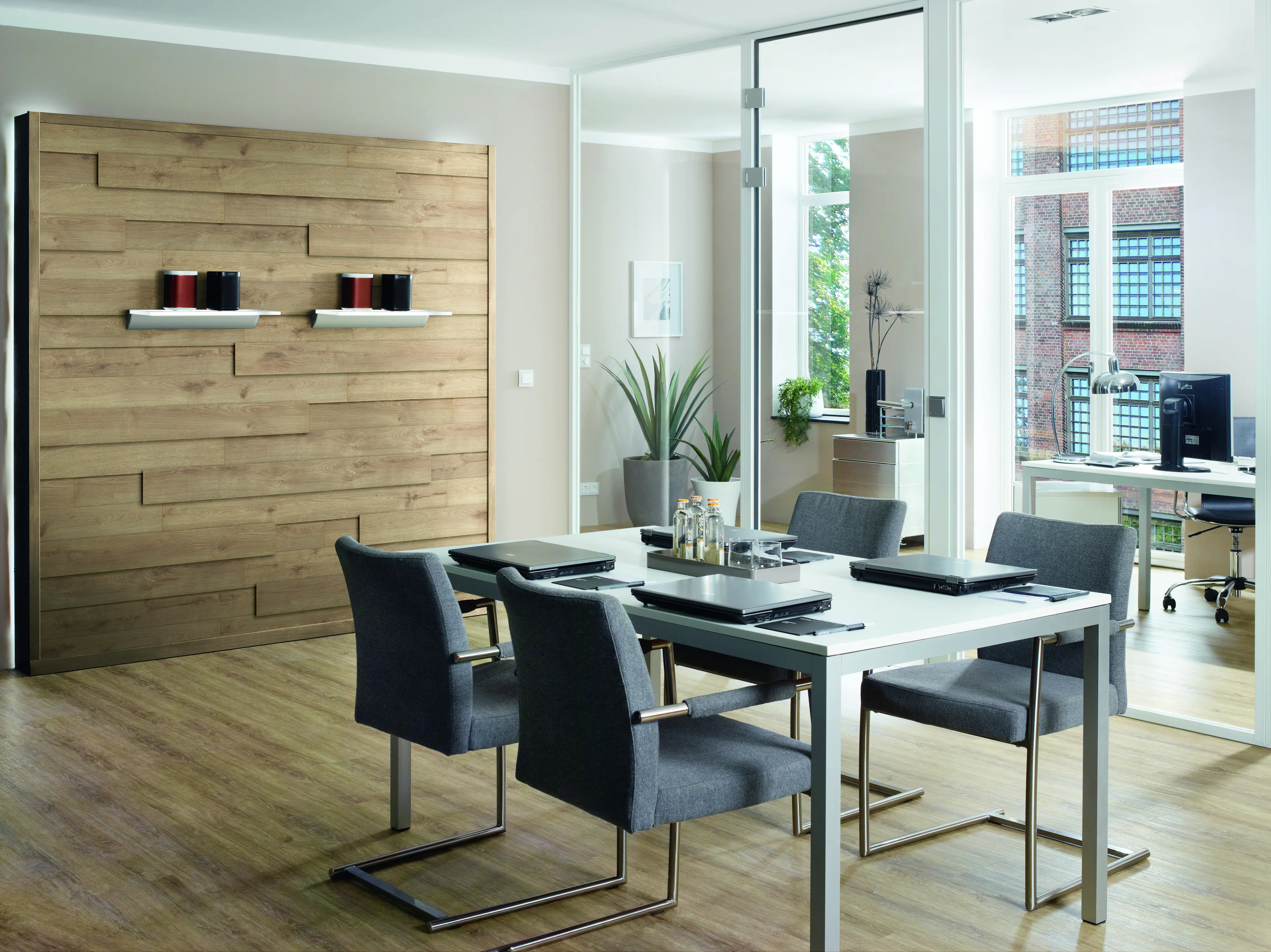 Kronoflooring 3D Wandpaneele Holz Eiche hellbraun 129,6 x 13,2 x 1,2 cm