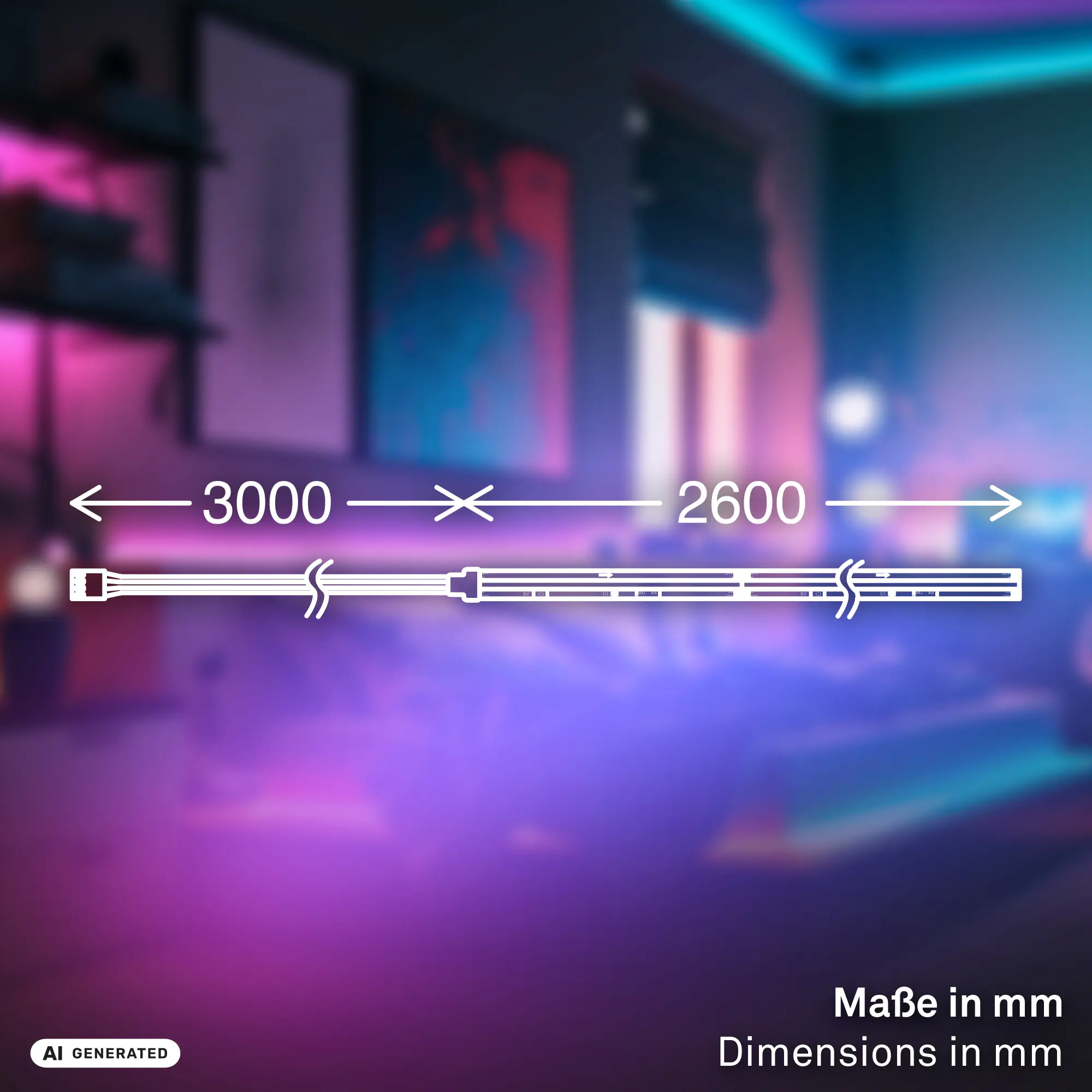 Briloner LED-Streifen Pimp your Panel Erweiterungsset  2,6 m 15,6 W warmweiß RGB