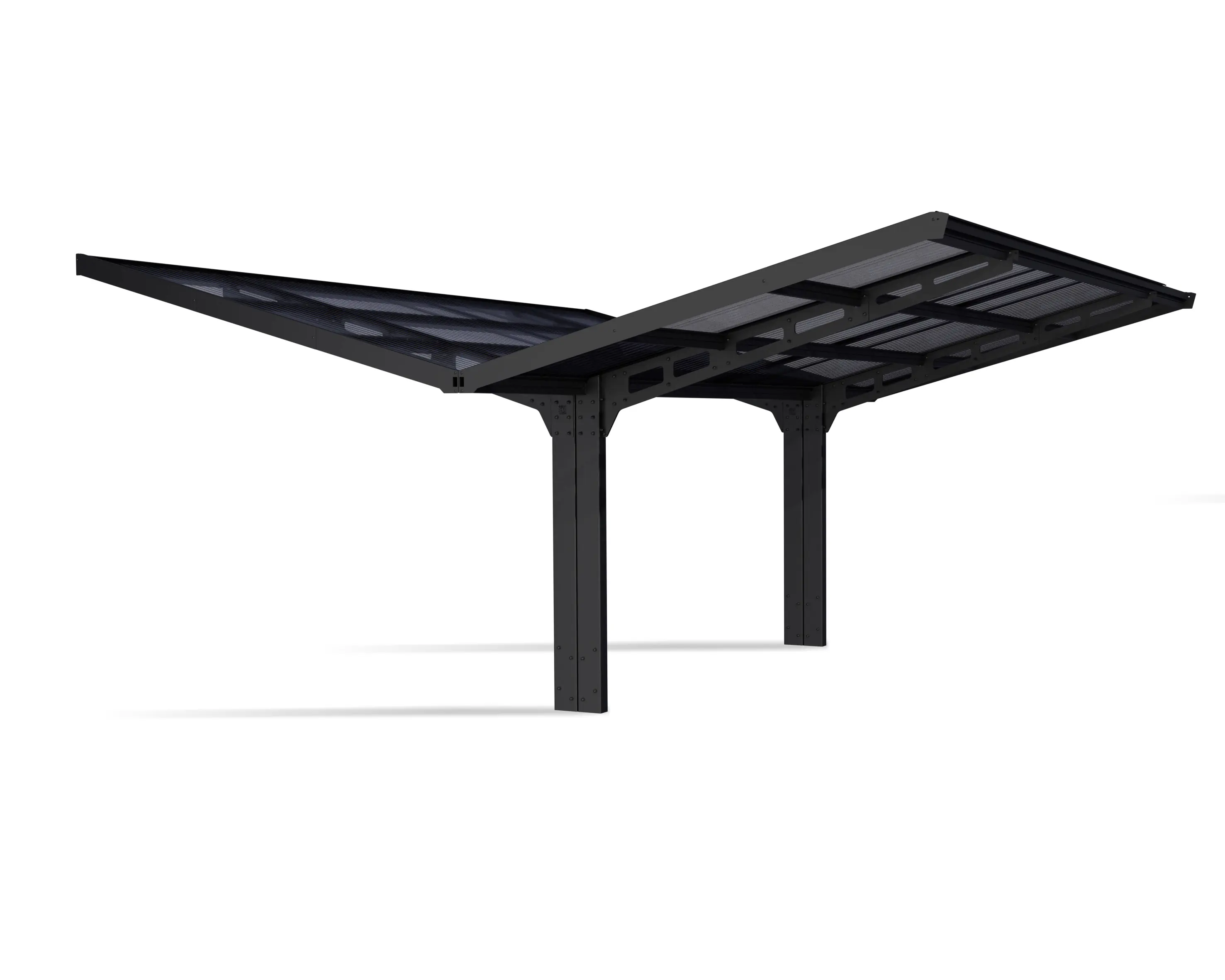Canopia Carport Sydney Wings  Schwarz Alu 572 x 586 cm