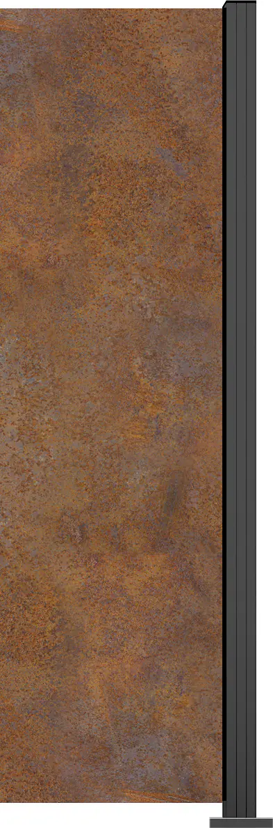 Ambiente Glaszaun Erweiterungsset Klarglas 187 x 55,7 cm mit Motivdruck anthrazit