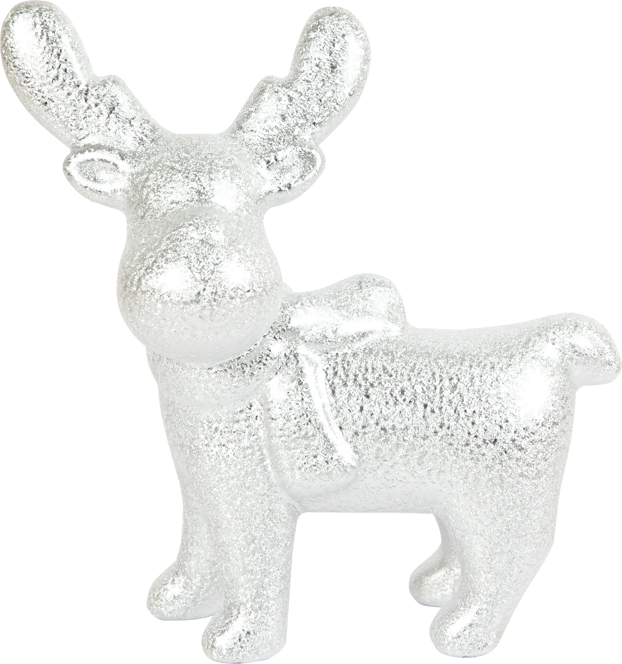 TrendLine Deko Keramikrentier 14 x 5,5 x 13,5 cm weiß