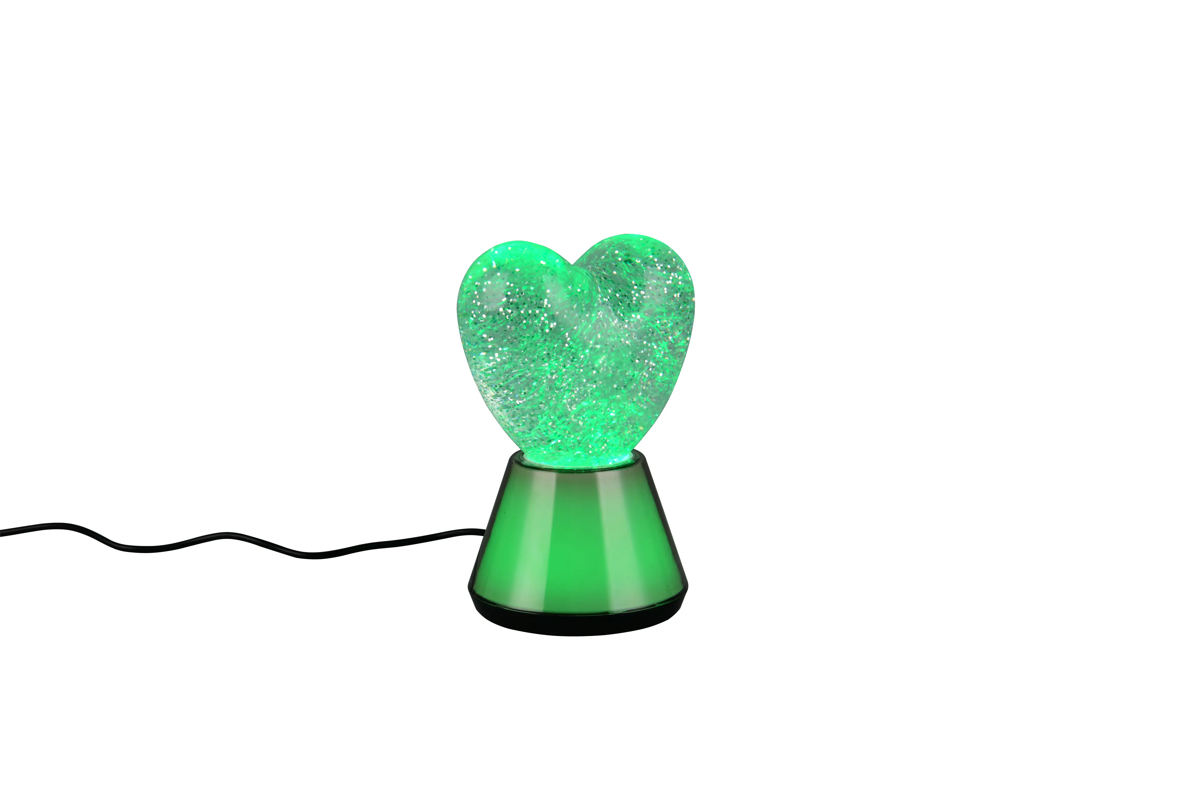 Reality LED-Tischleuchte Estella Fun Herz 11 x 17 cm rauchfarbig