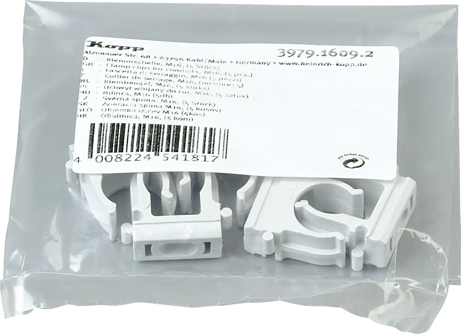 Klemmschelle für Stangenrohr M32, grau, 5 Stück, 397932092