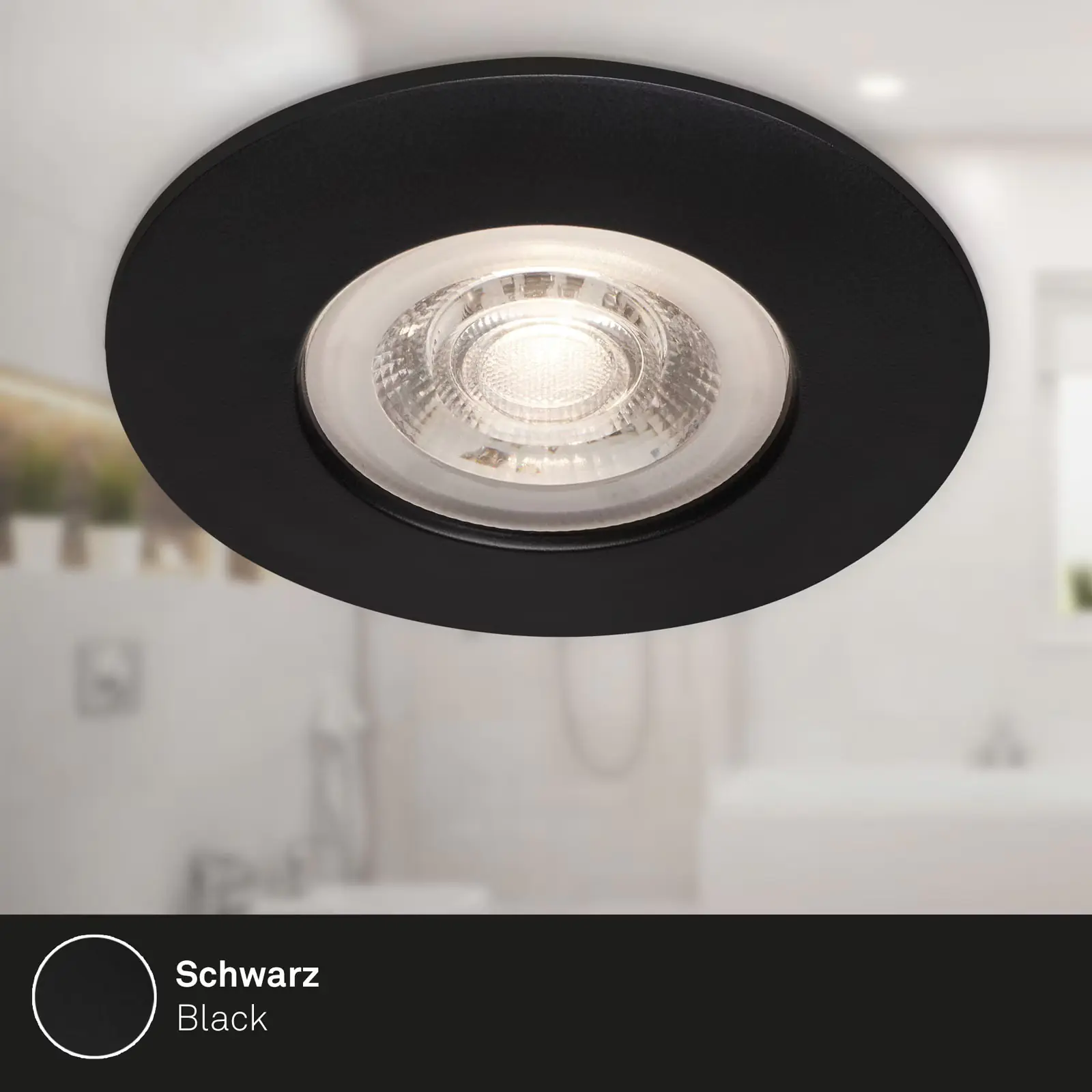 Briloner LED-Einbauleuchten Kulana 4er Set Mini 4,9W 480lm schwarz-matt Briloner LED-Einbauleuchten Kulana 4er Set Mini 4,9W 480lm schwarz-matt