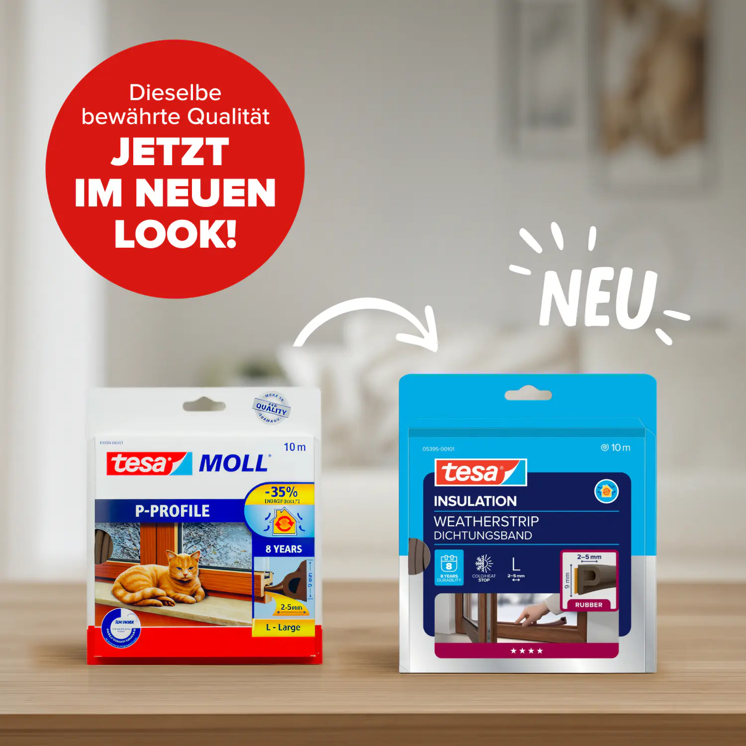 tesa Insulation P-Profil Classic 10 m, braun