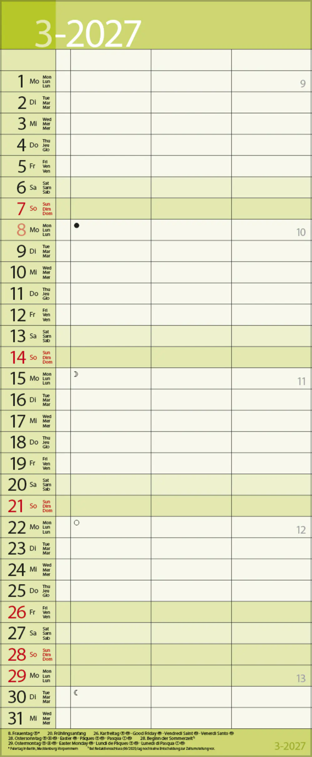 Korsch Kalender Timer for 2 Lifestyle 2027