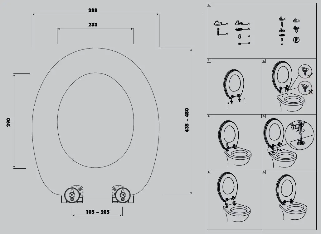 Primaster WC-Sitz mit Absenkautomatik Muschel weiß geprägt Primaster WC-Sitz mit Absenkautomatik Muschel weiß geprägt