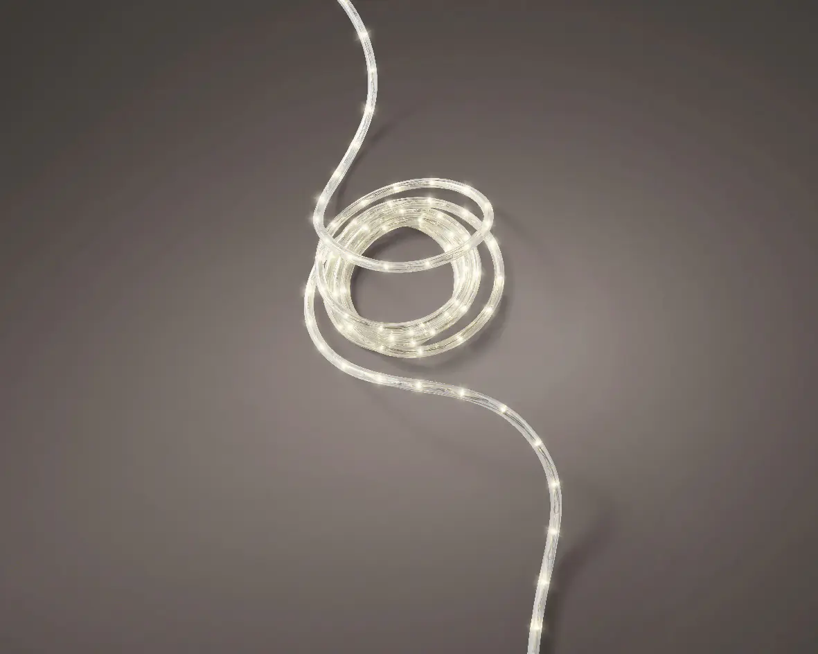 Kaemingk Micro LED Seilbeleuchtung transparent warmweiß 50 Lichter 500 cm