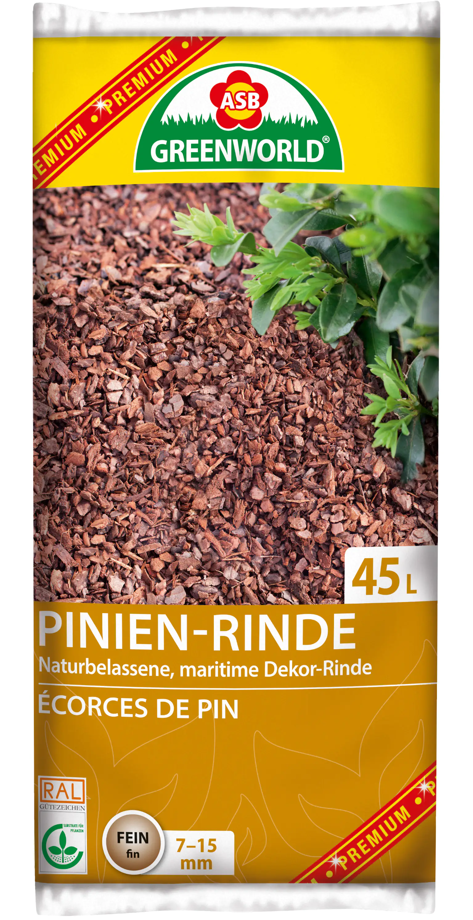 ASB Greenworld Pinienrinde 45L 7-15 mm Körnung, fein