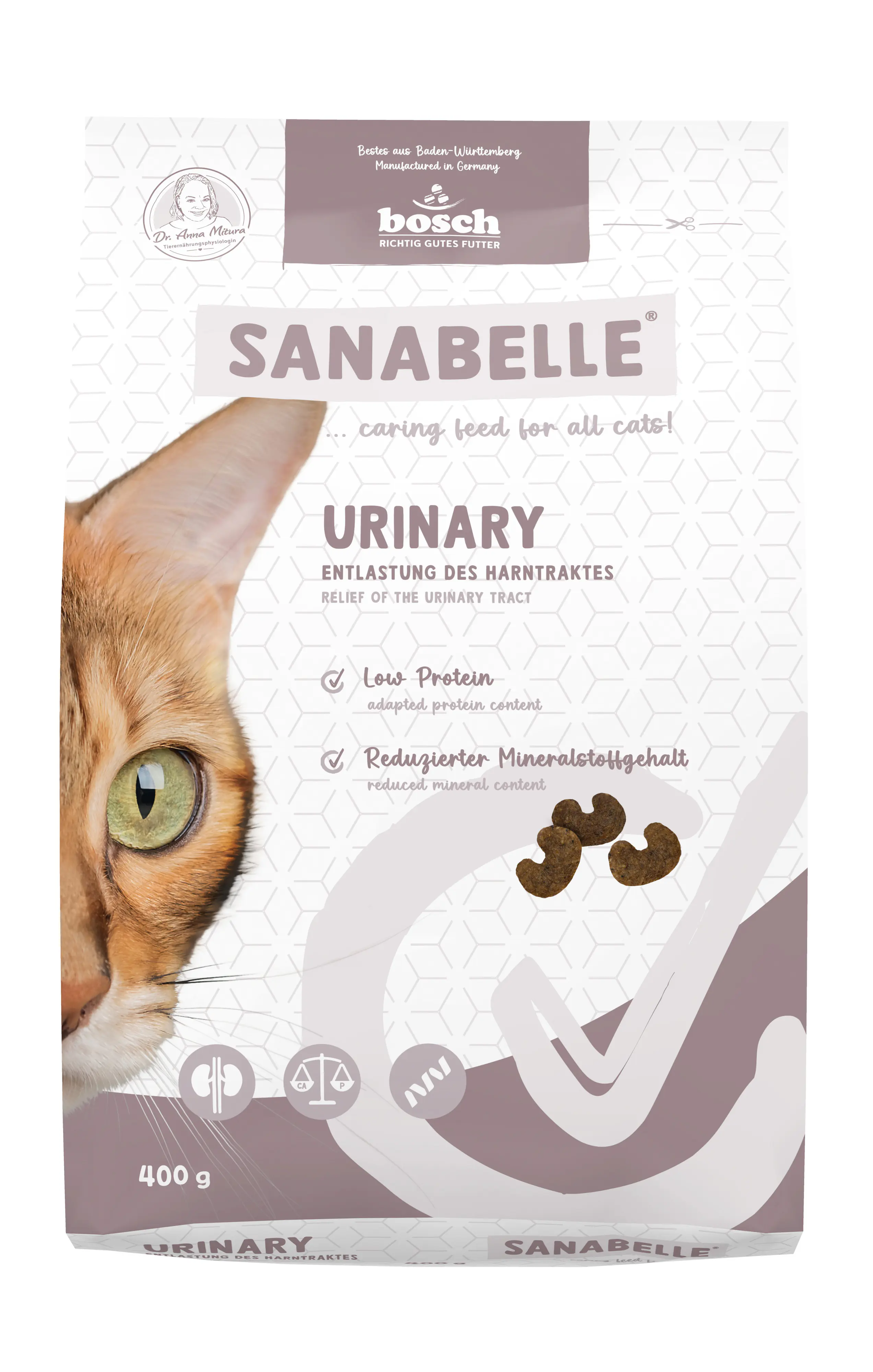 Sanabelle Katzentrockenfutter Adult Urinary mit Geflügel für empfindliche Katzen 400 g