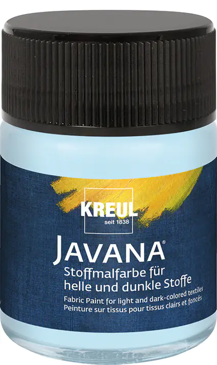 Kreul Javana Stoffmalfarbe für helle und dunkle Stoffe eisblau 50 ml