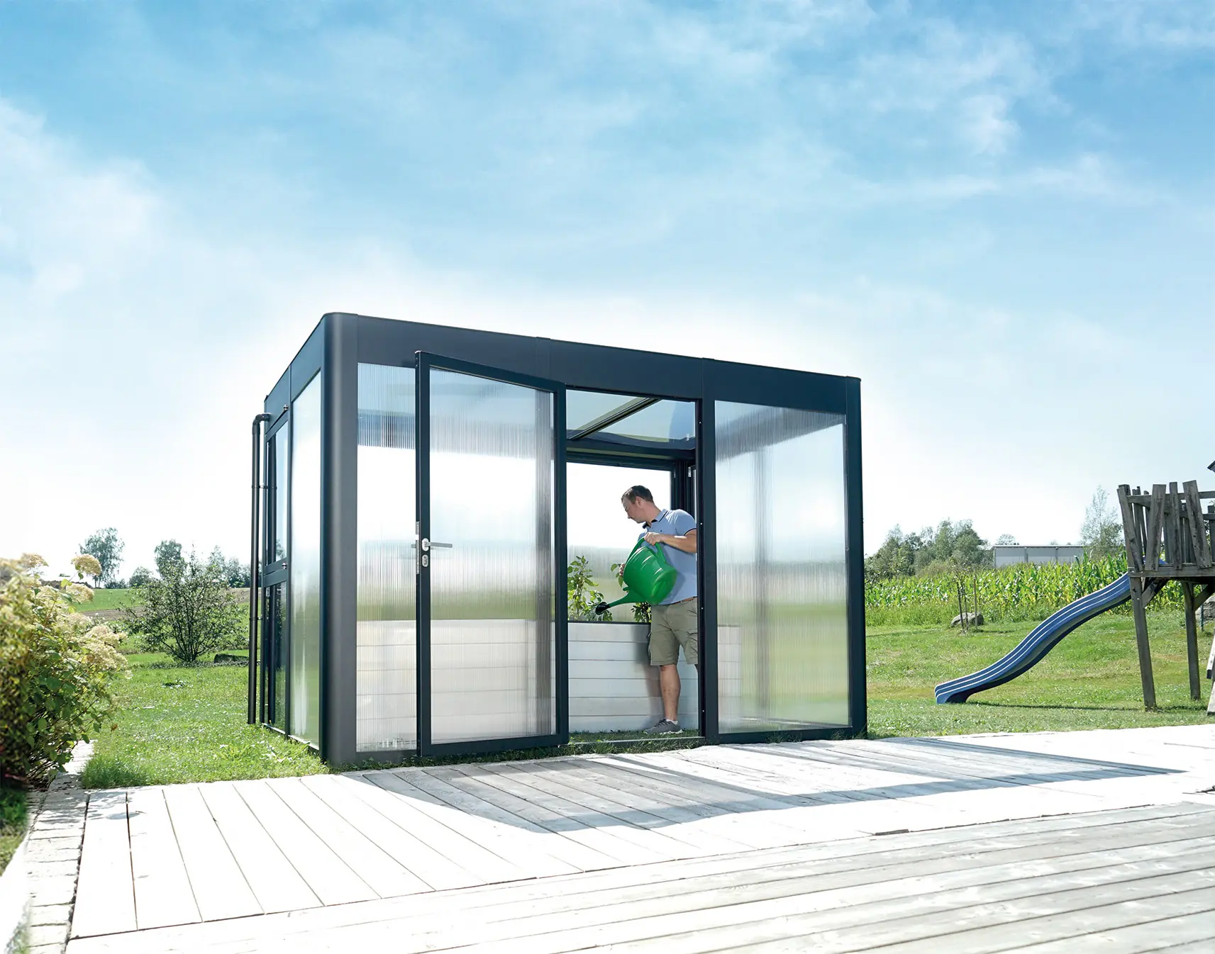 SunElements SunGarden Gartenhaus Select 3.2 338 x 233 cm anthrazit-metallic