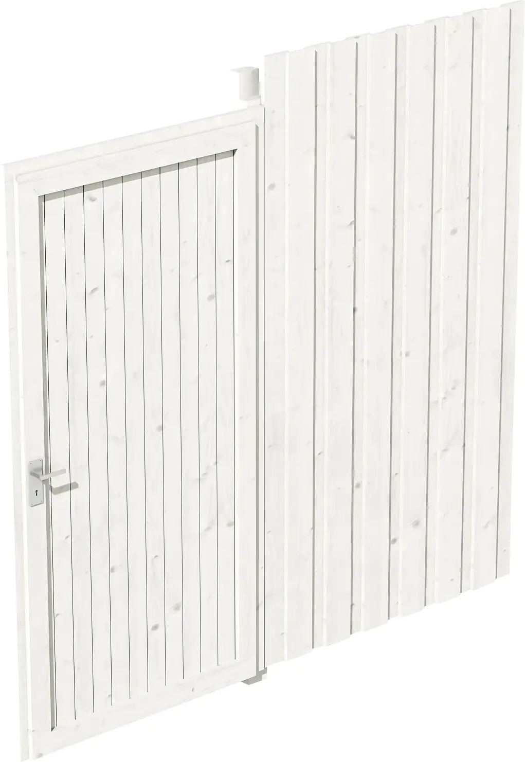 SKAN HOLZ Seitenwand inkl. Tür 98x198cm 230 x 220 cm, weiß