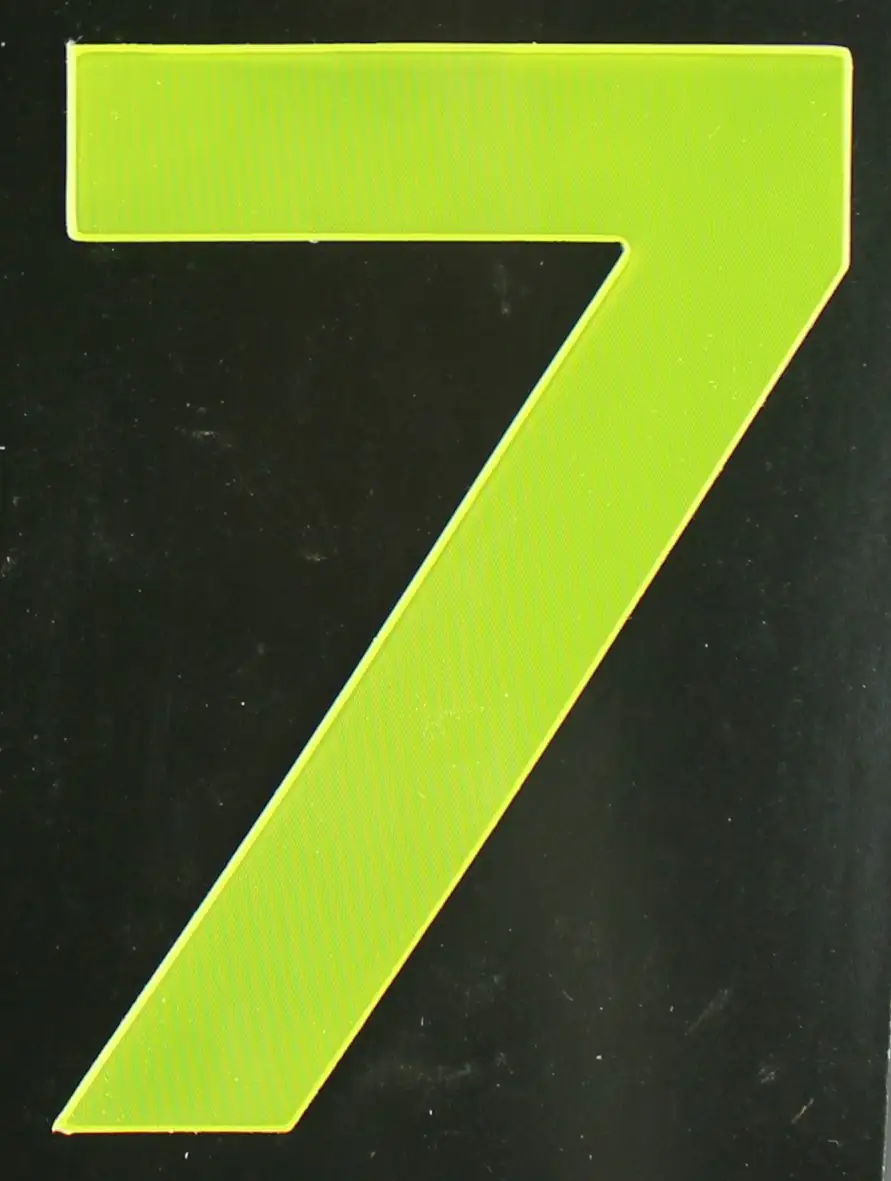 Conacord Reflektierende Klebezahl 7 gelb 80 mm "7"