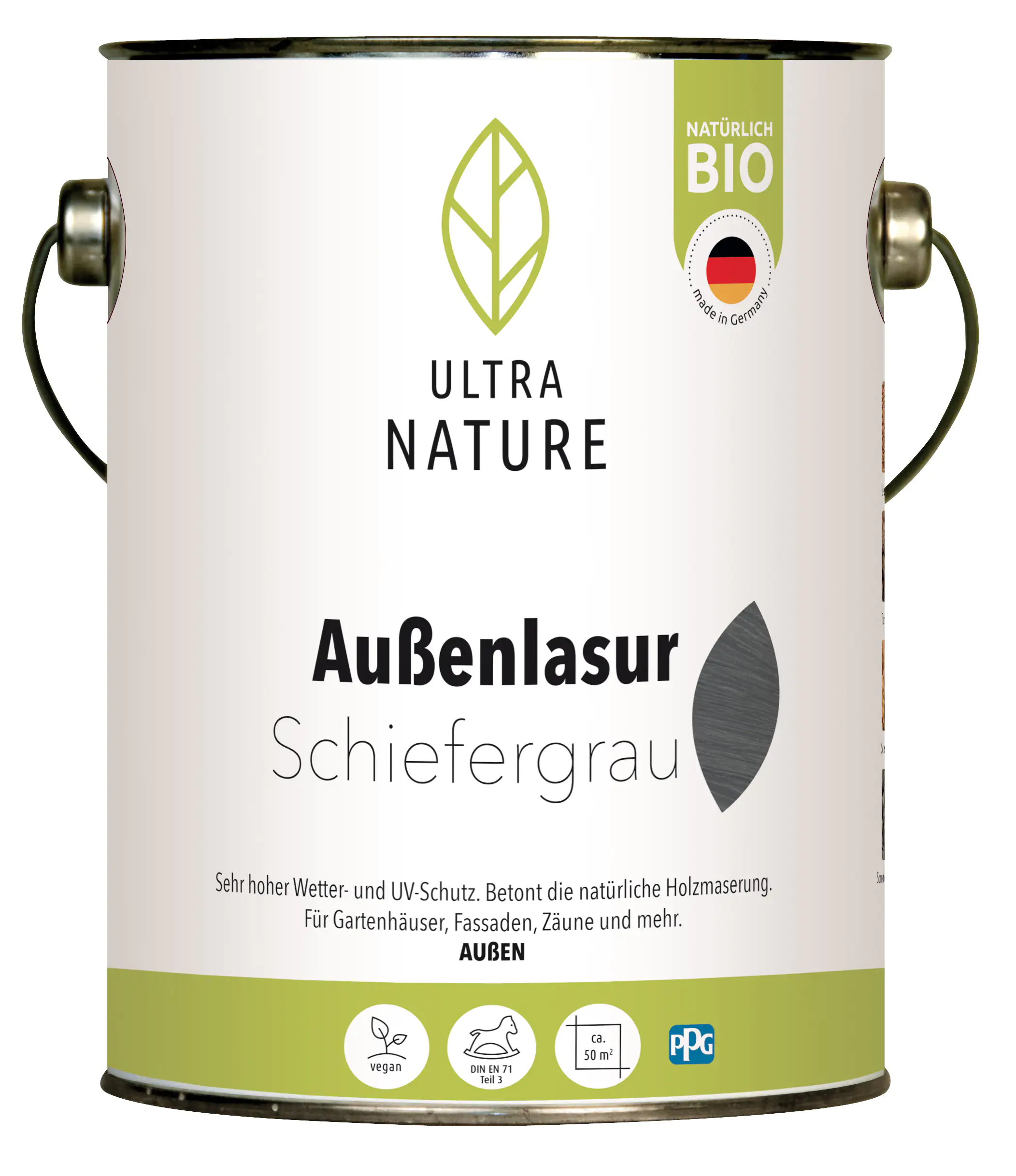 Ultra Nature Außenlasur 2,5 L schiefergrau