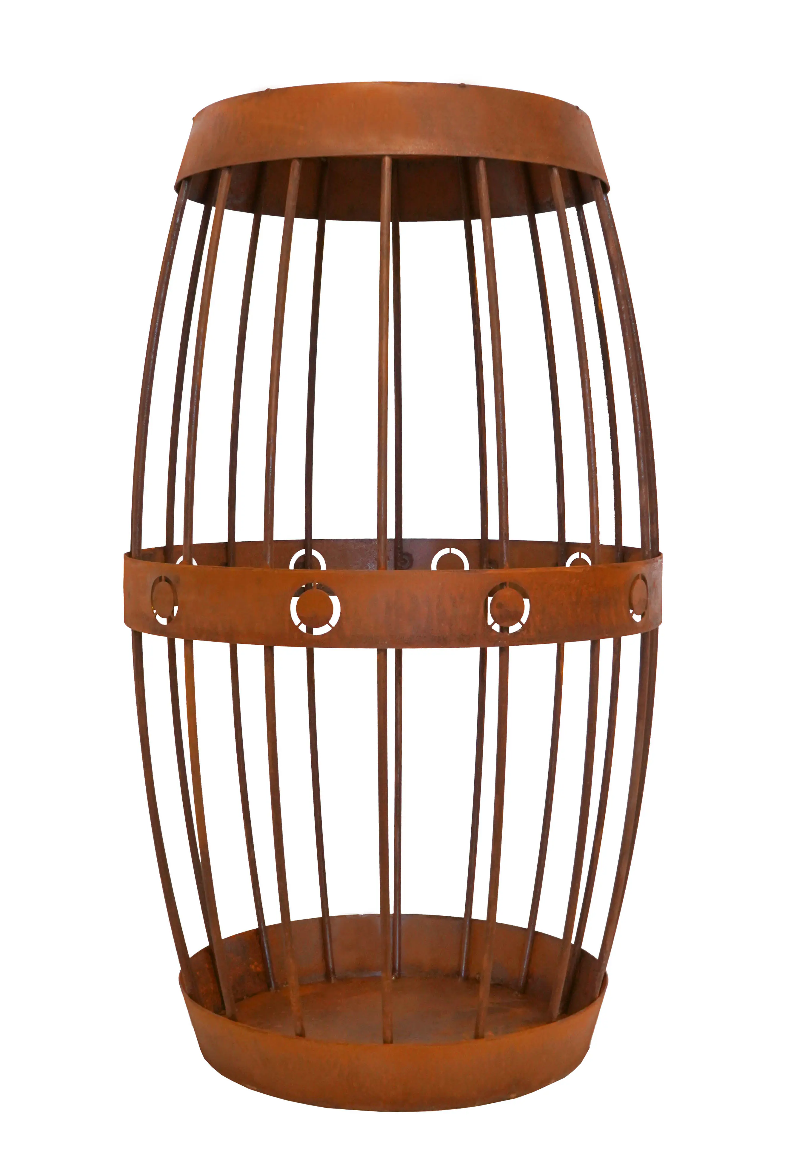 Dekofigur Weinfass 80 x 50 cm rostbraun Dekofigur Weinfass 80 x 50 cm rostbraun