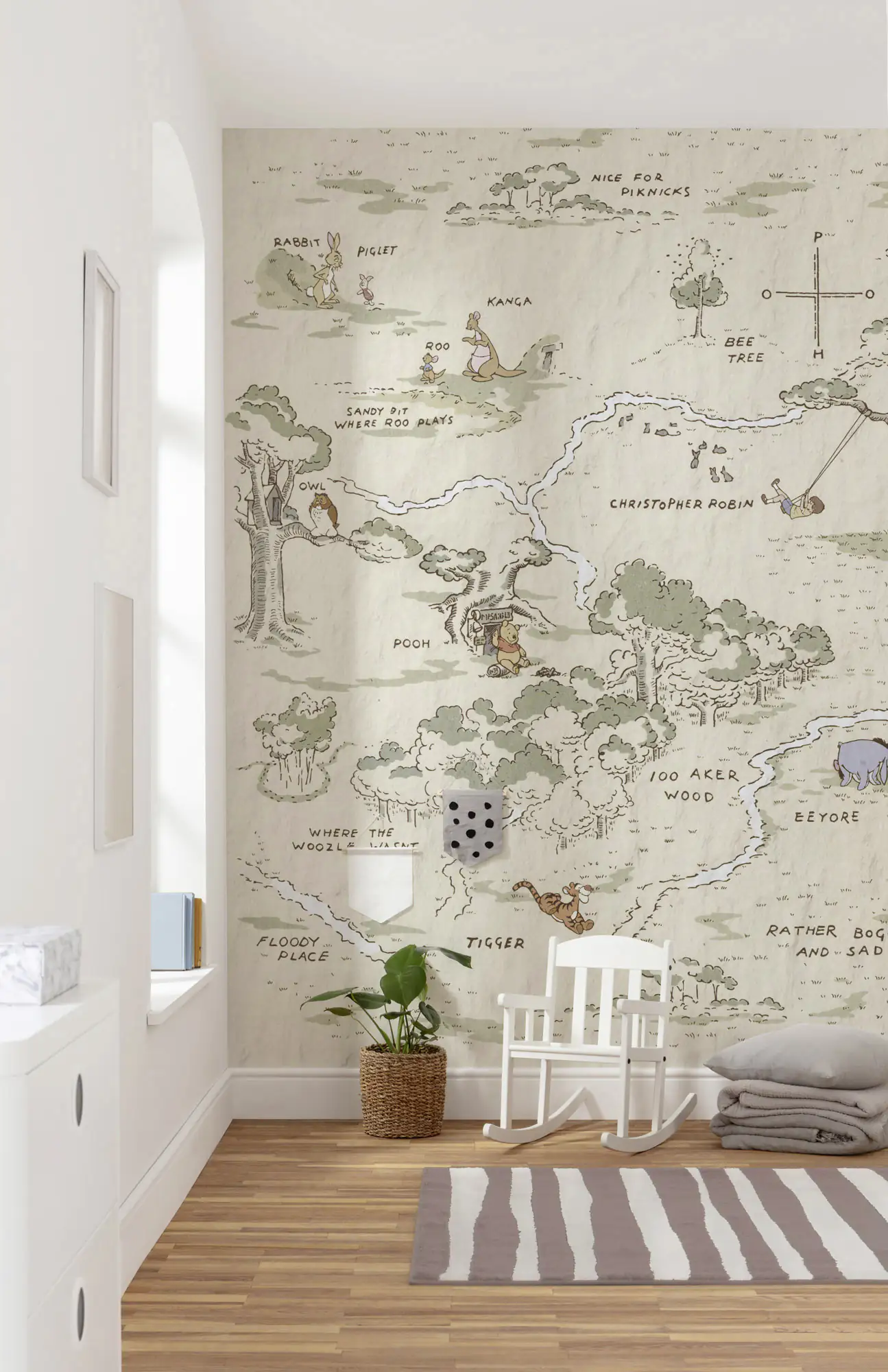 Komar Vlies Fototapete Winnie Pooh Map 200 x 240 cm Komar Vlies Fototapete Winnie Pooh Map 200 x 240 cm