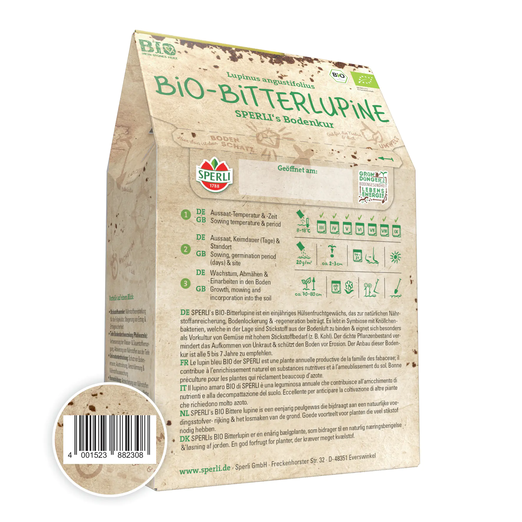 Sperli's Bodenkur Bio Bitterlupine 400 g Sperli's Bodenkur Bio Bitterlupine 400 g