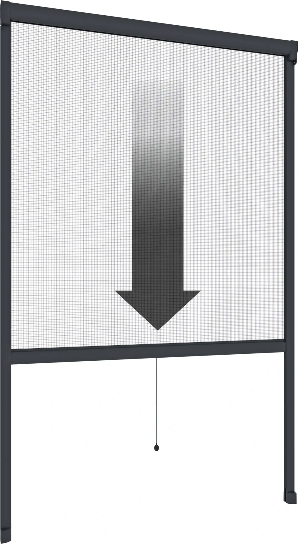 Windhager IS Maßrollo Fenster bis 130 x 160 cm schwarz/anthrazit