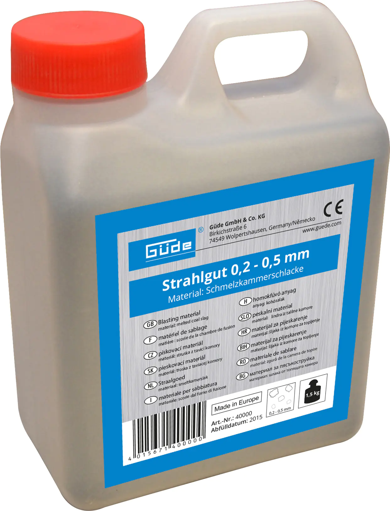 Güde Strahlgut 0,2-0,5 mm 1,5 kg Kanister