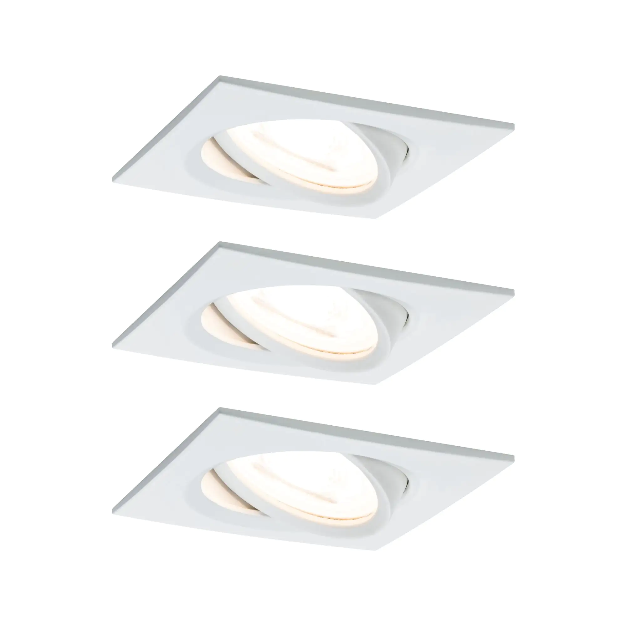Paulmann LED Einbauleuchte Nova Coin 3er Set weiß 8,4 cm dimmbar warmweiß