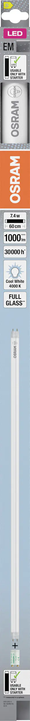 Osram LED-Röhre 60,3 cm G13 7,4 W neutralweiß