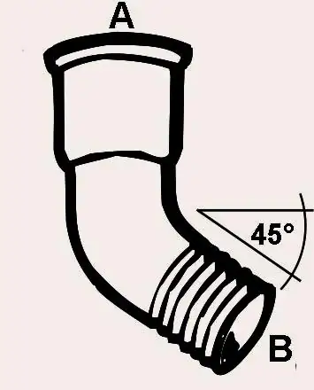 Cornat Temperguss-Bogen 45° 1/2 '' 1 Muffe verzinkt