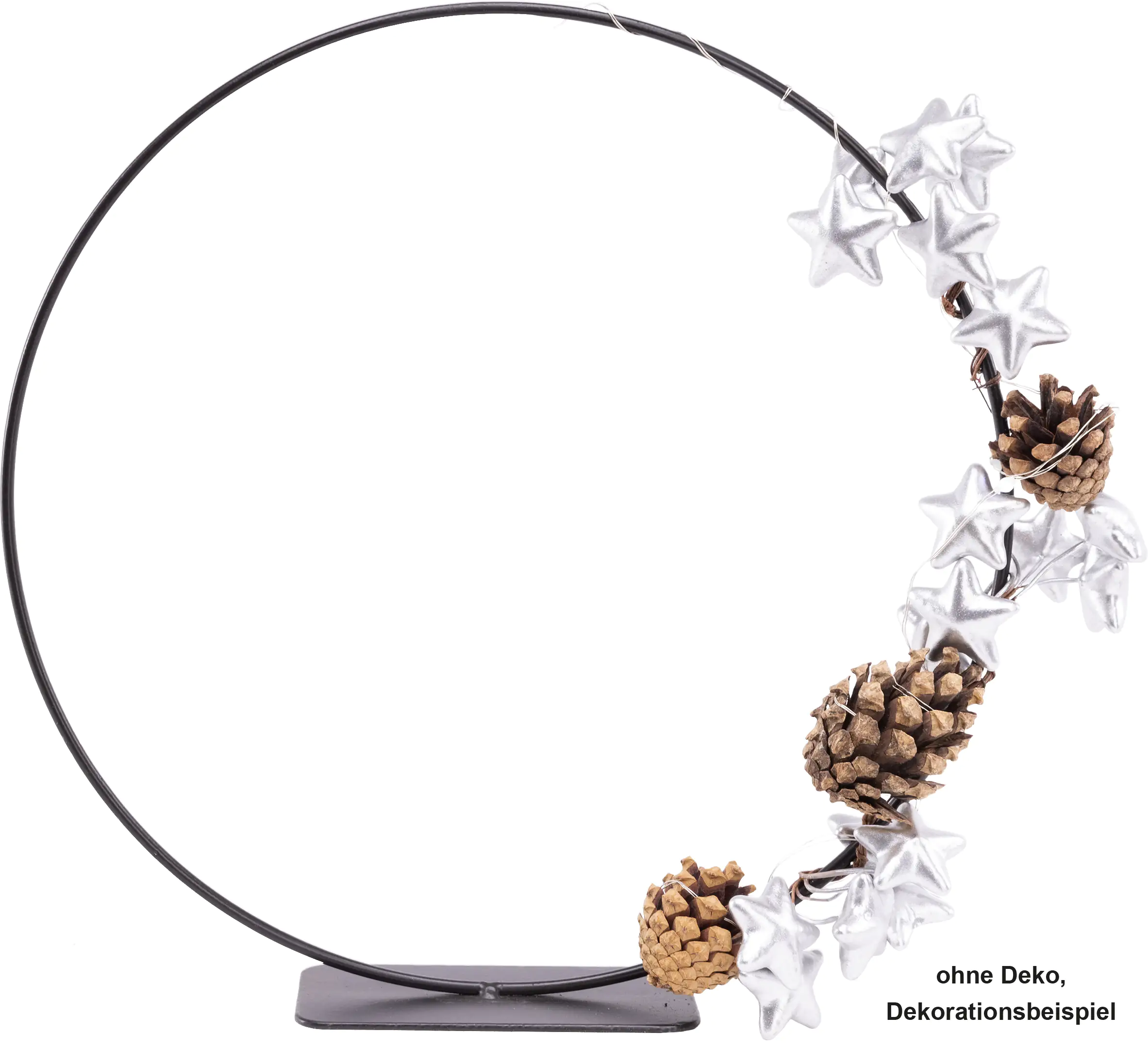 4333692388689_02 TrendLine Floristenring mit Fuß Metall Ø 30 cm schwarz