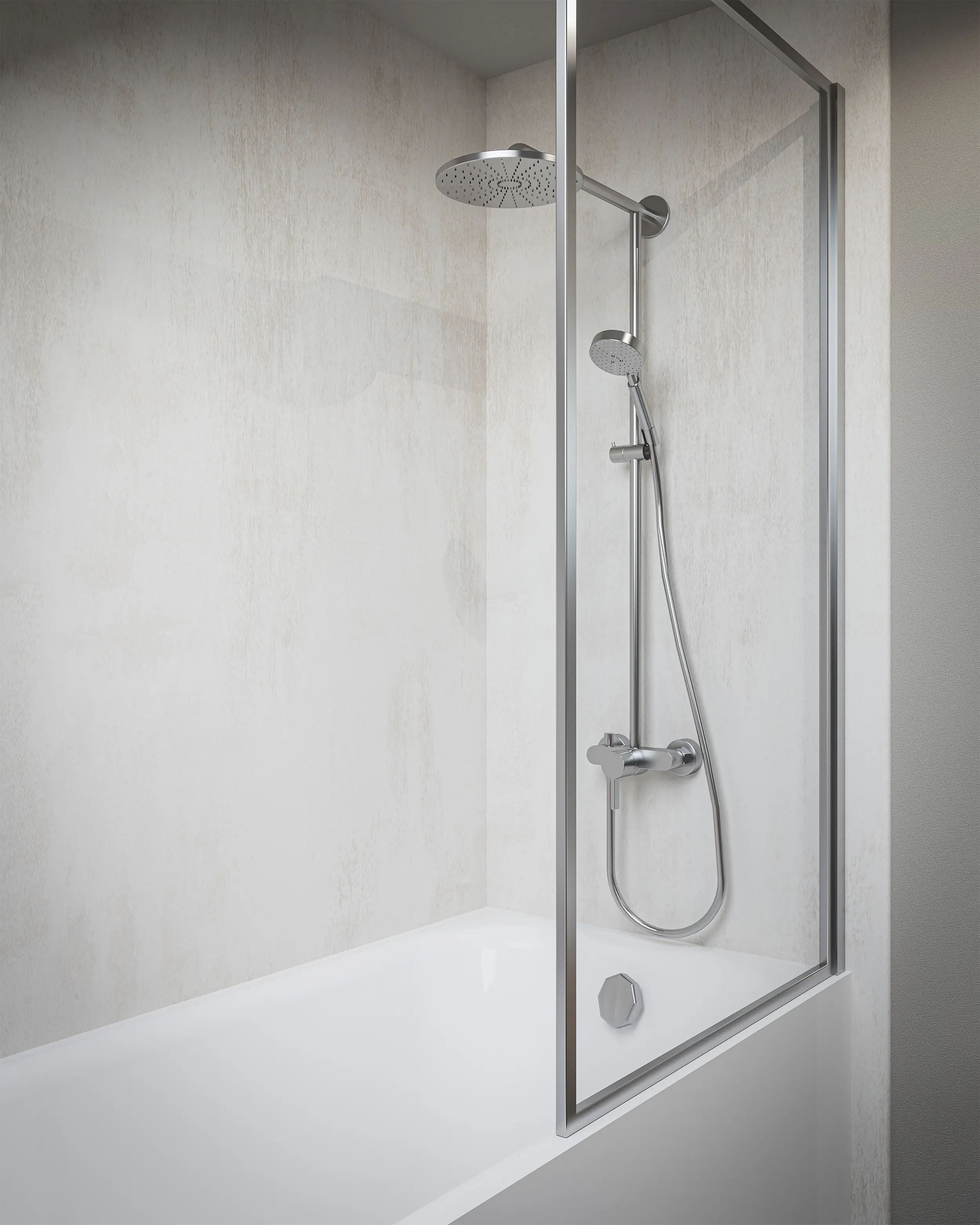 Wetwall Elite Wandpaneel  Warm Plaster 60 x 242 cm mit Nut & Feder