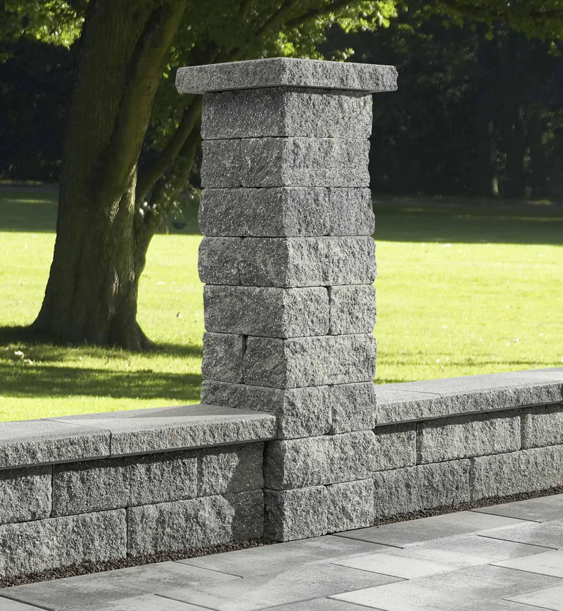 Kann Bruchsteinmauer Pfeilerelement 37,2 x 18,5 x 15 cm grau-nuanciert Kann Bruchsteinmauer Pfeilerelement 37,2 x 18,5 x 15 cm grau-nuanciert