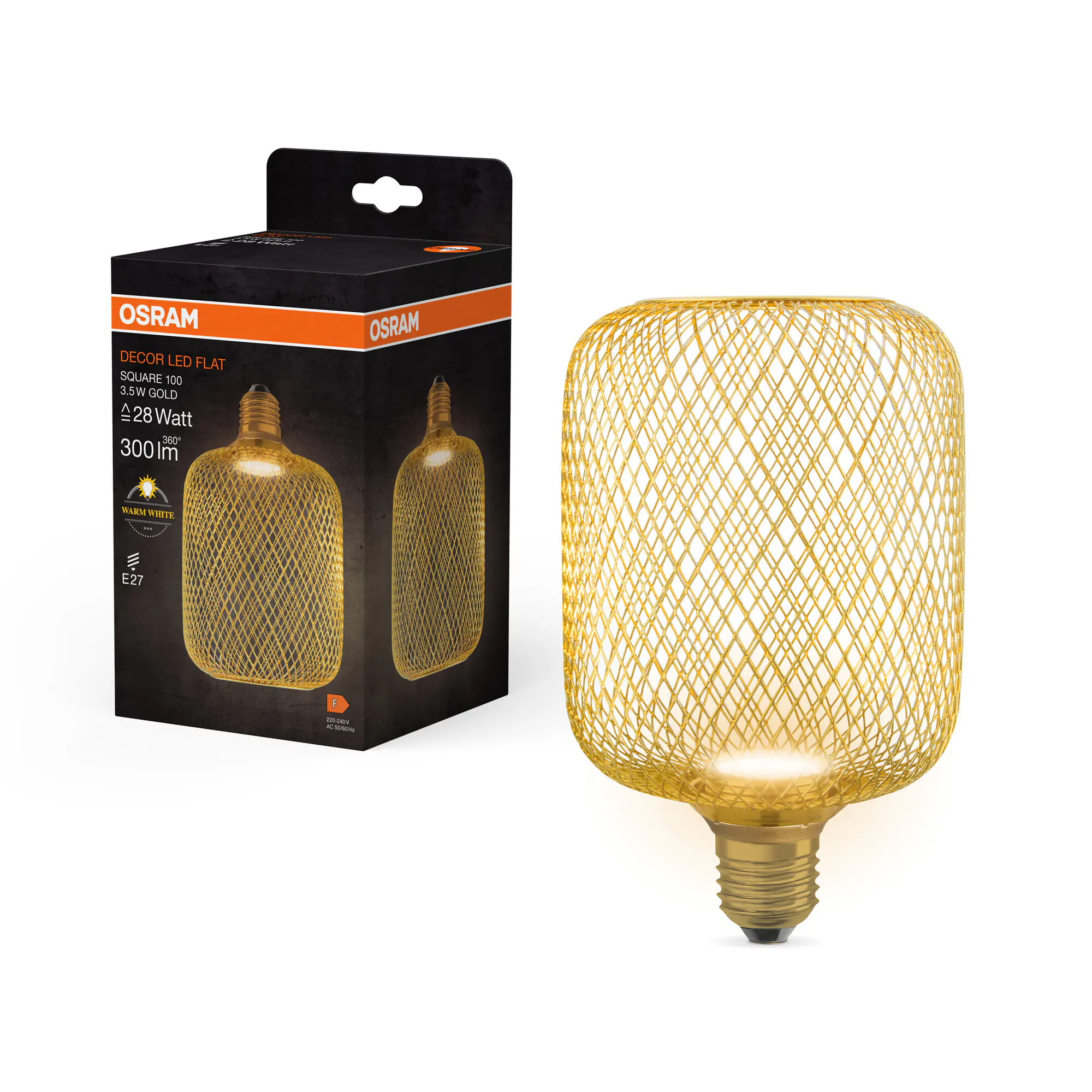 Osram Decor LED Leuchtmittel Flat Square 100 E27 3,5 W gold Osram Decor LED Leuchtmittel Flat Square 100 E27 3,5 W gold