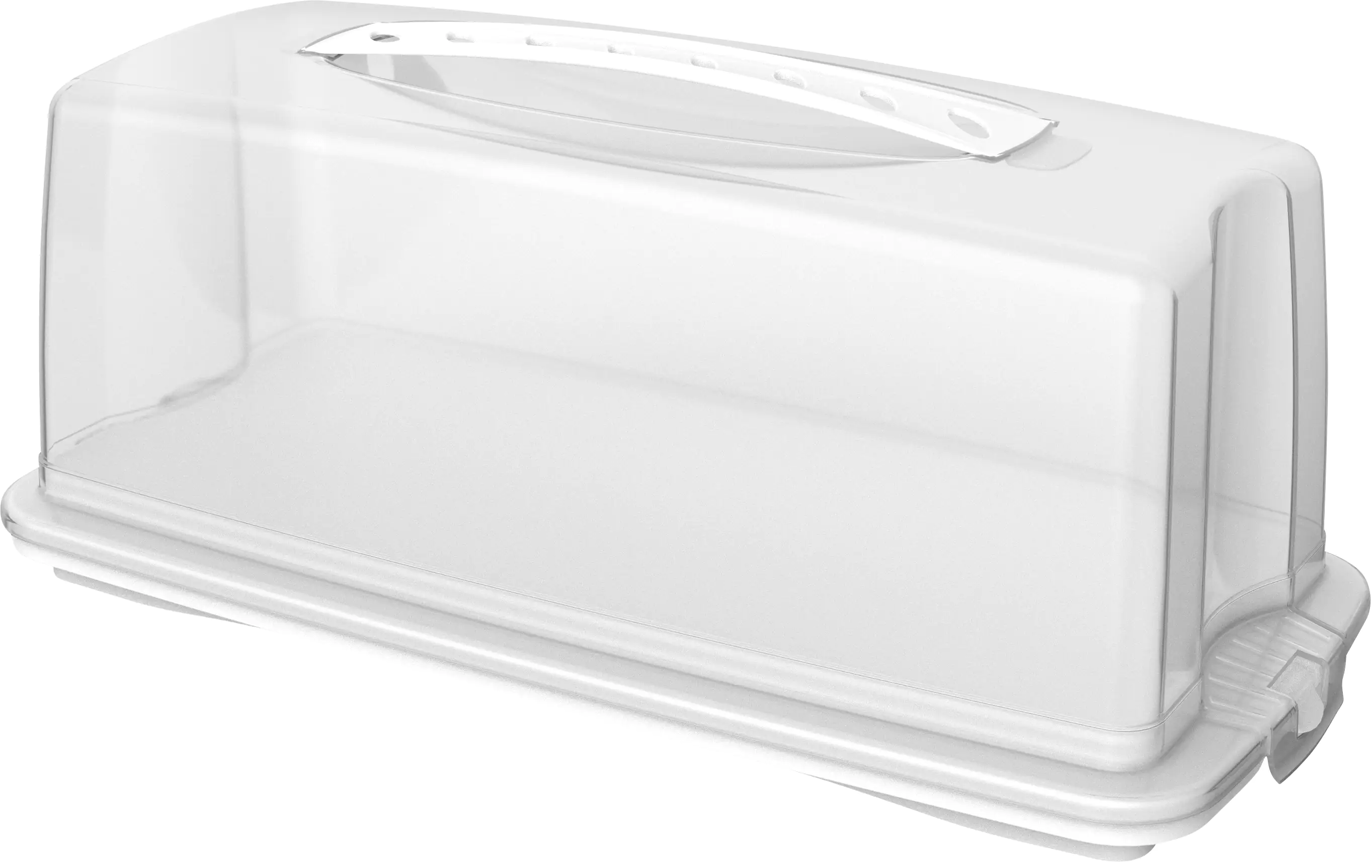 Rotho Kuchenbehälter Fresh Cake mit Klickverschluss weiß