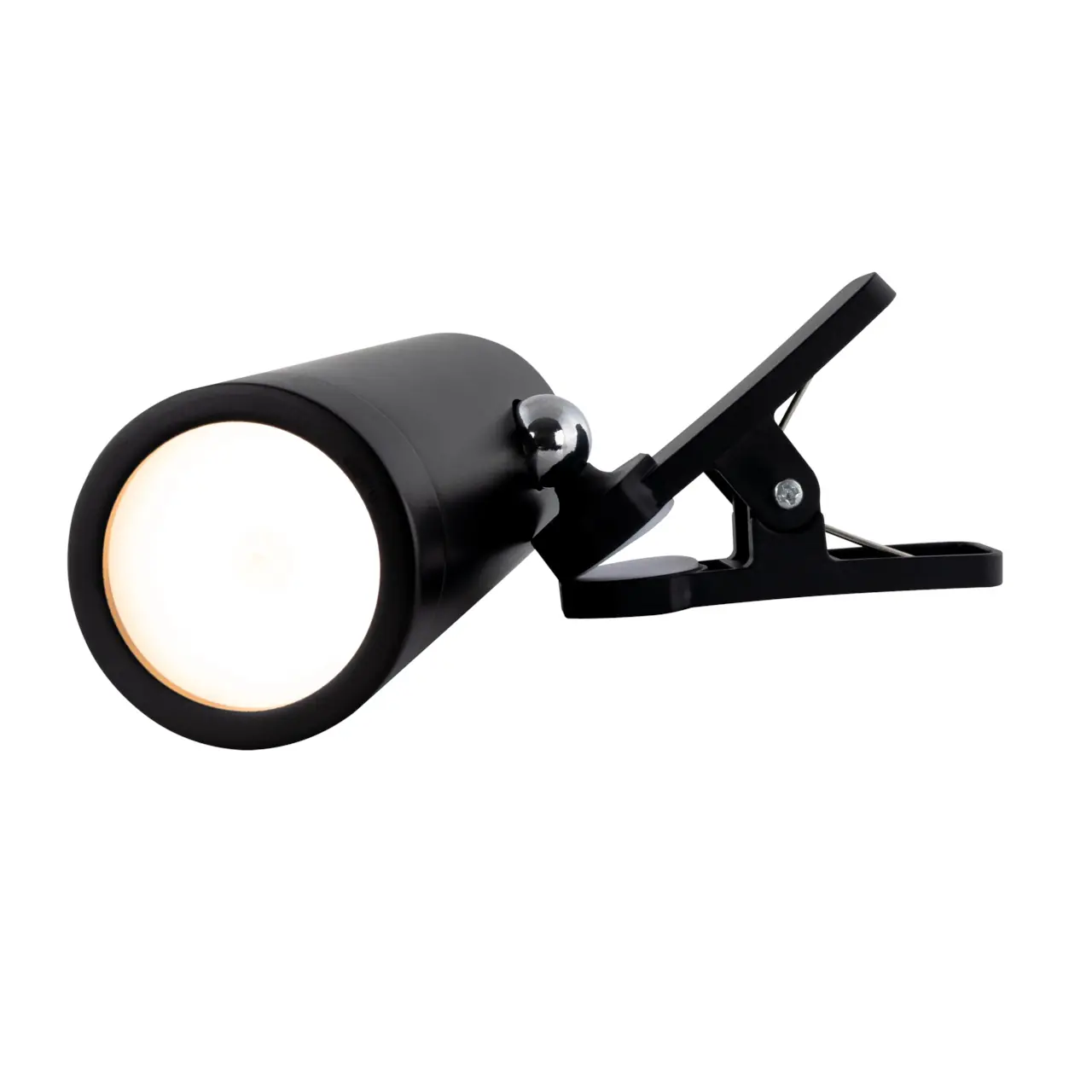 REV LED-Akku-Clipleuchte 6 x 6 x 10 cm schwarz dimmbar