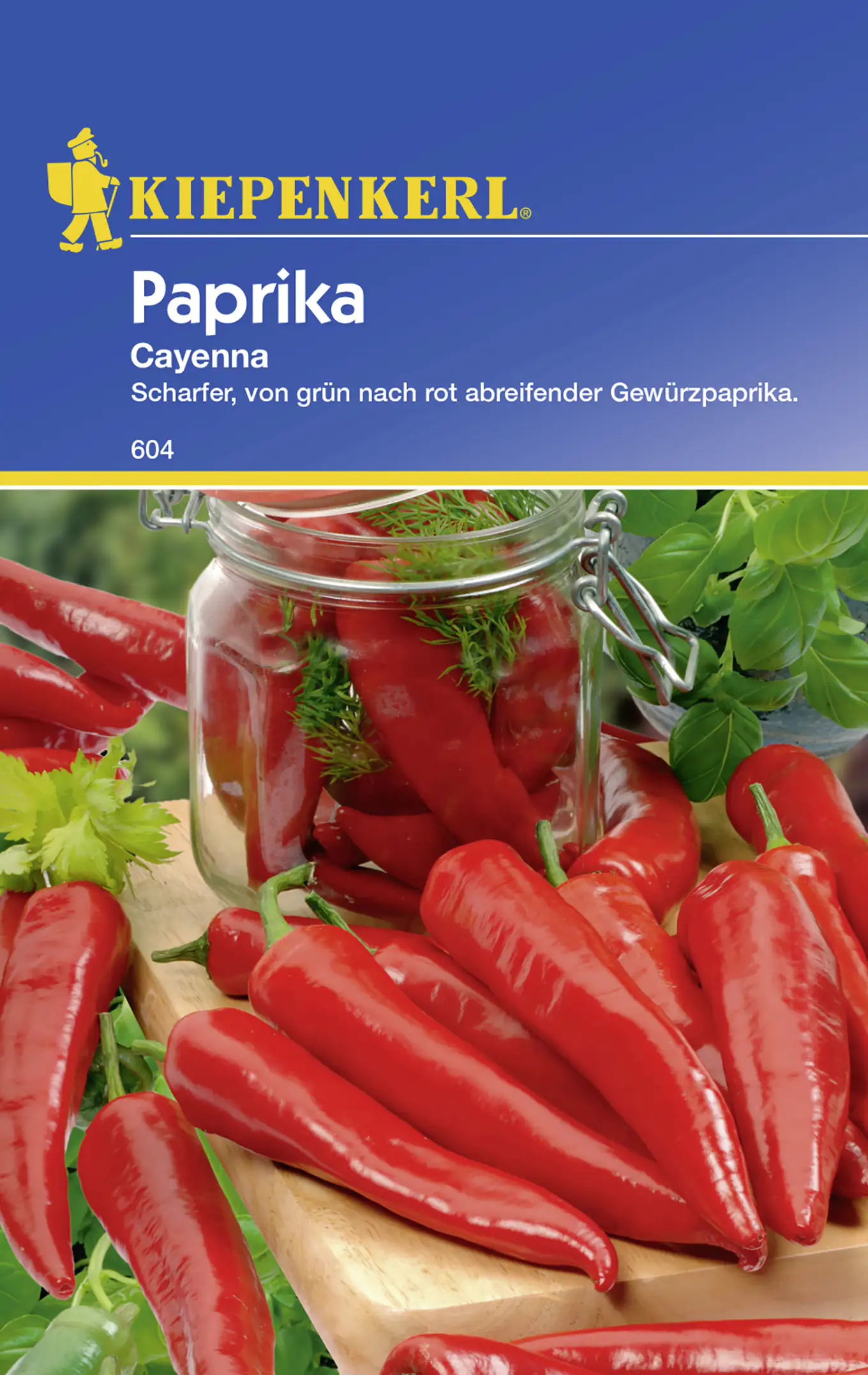Kiepenkerl Paprika Cayenna Capsicum annuum, Inhalt: ca. 50 Pflanzen