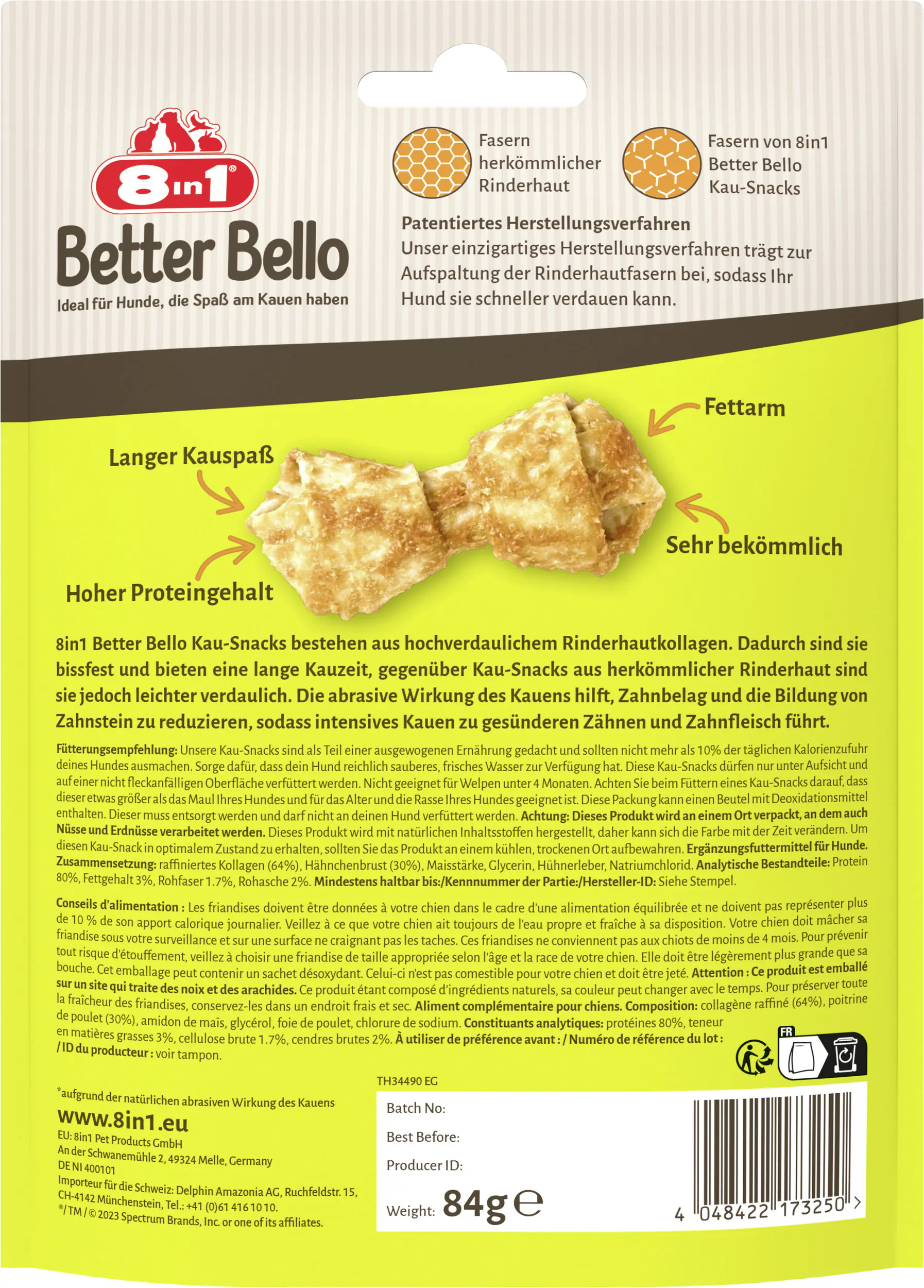 8in1 Hundeleckerli Better Bello Mini Chicken Bones XS 84 g 