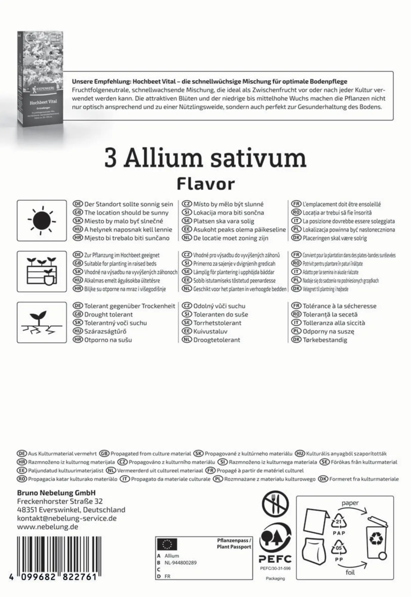 Kiepenkerl Saatgut Knoblauch Flavor für ca. 30 Pflanzen