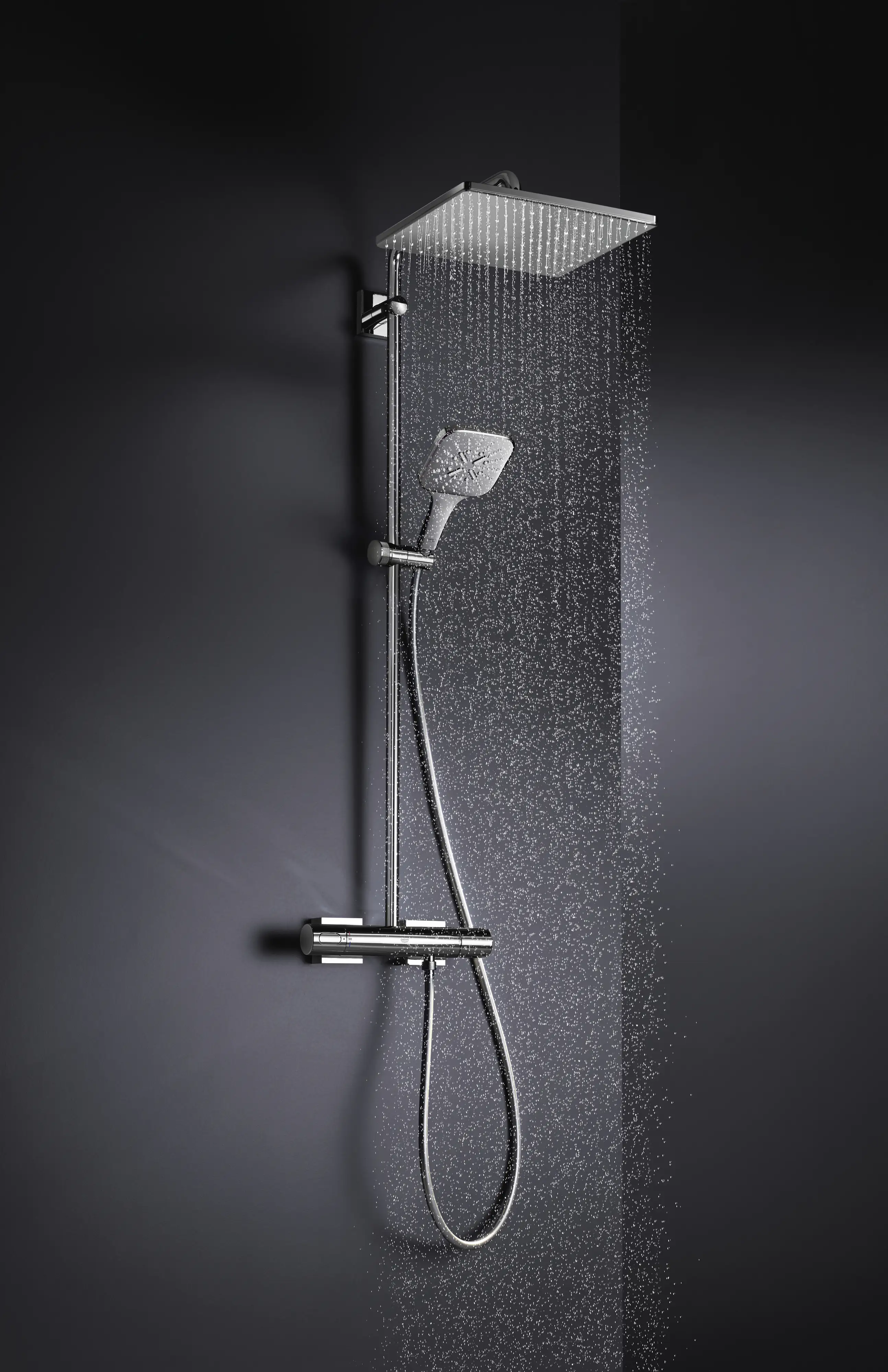 4005176482120_2348400 Grohe Rainshower Mono 310 Cube Kopfbrause chrom, inkl. GROHE DreamSpray perfektes Strahlbild