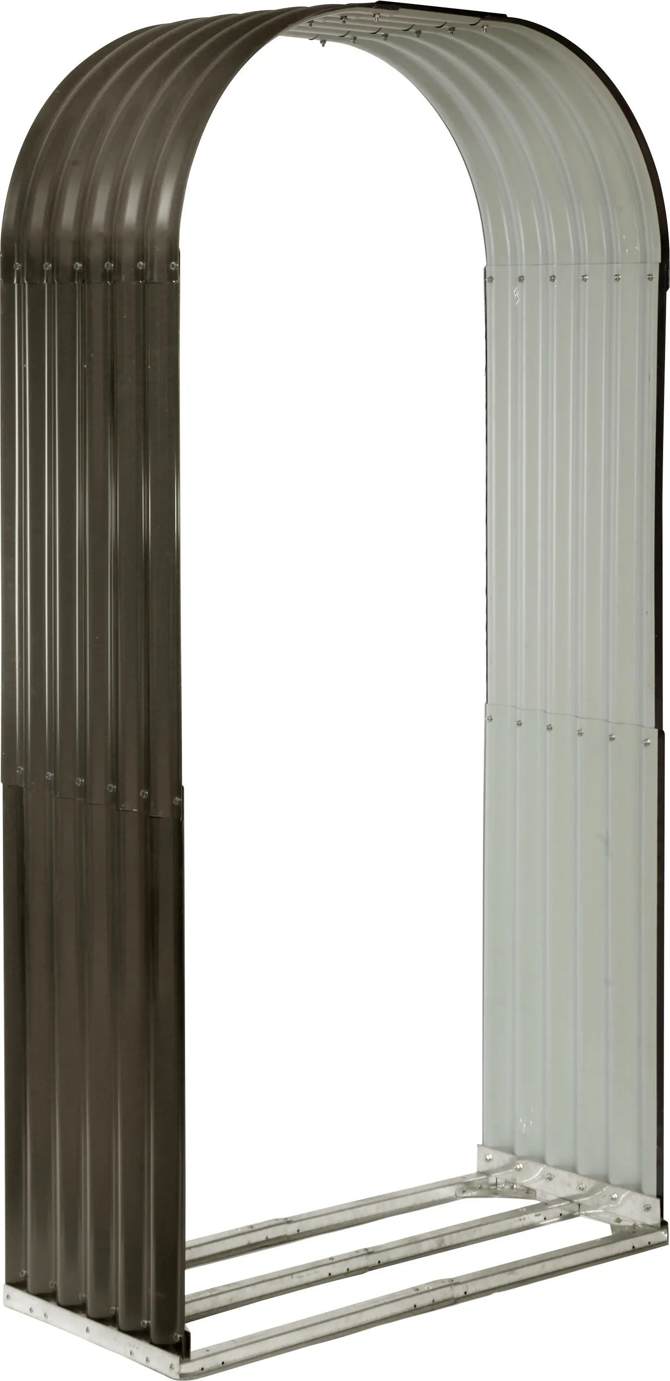 Floraworld Holzunterstand Rundbogen anthrazit 103 cm x 45,5 cm