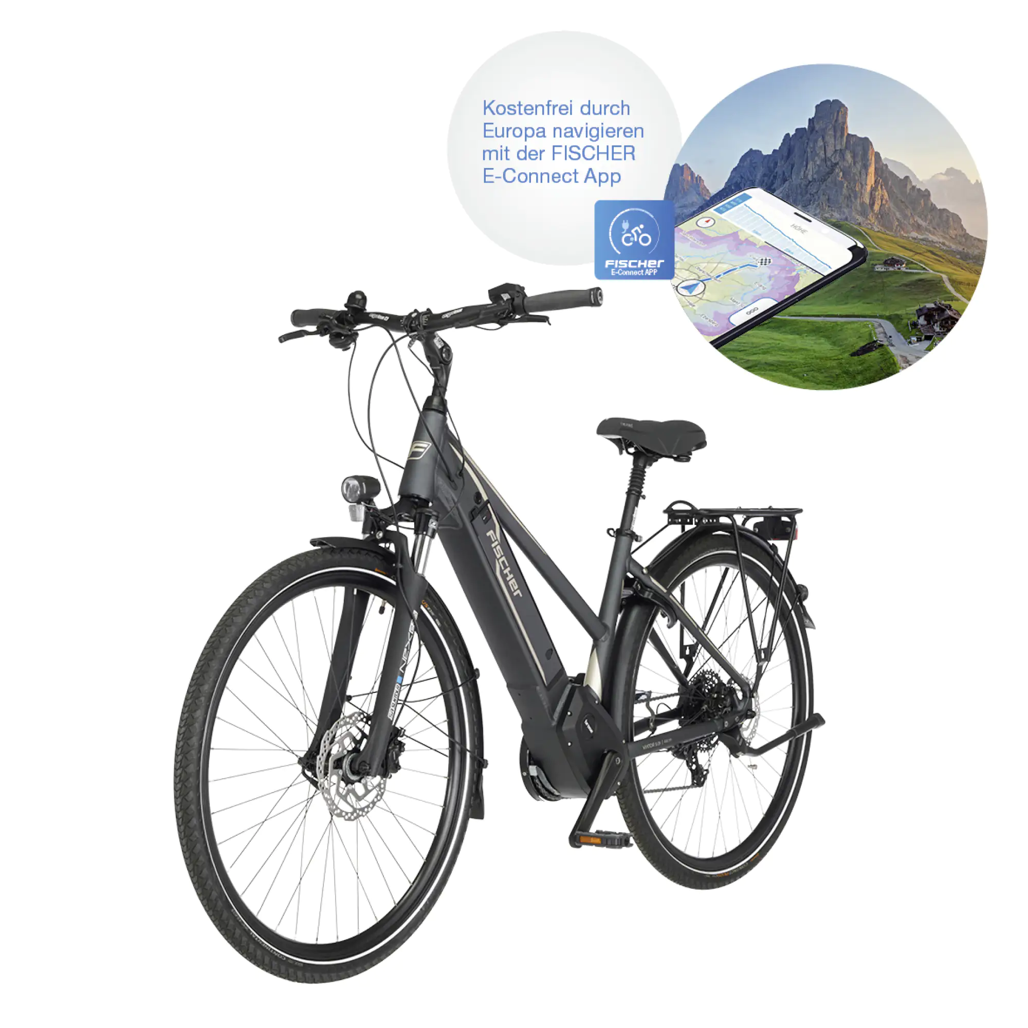 Fischer E-Bike Trekking Viator 5.0i Damen 28 Zoll 10-Gang 504 Wh schwarz Fischer E-Bike Trekking Viator 5.0i Damen 28 Zoll 10-Gang 504 Wh schwarz