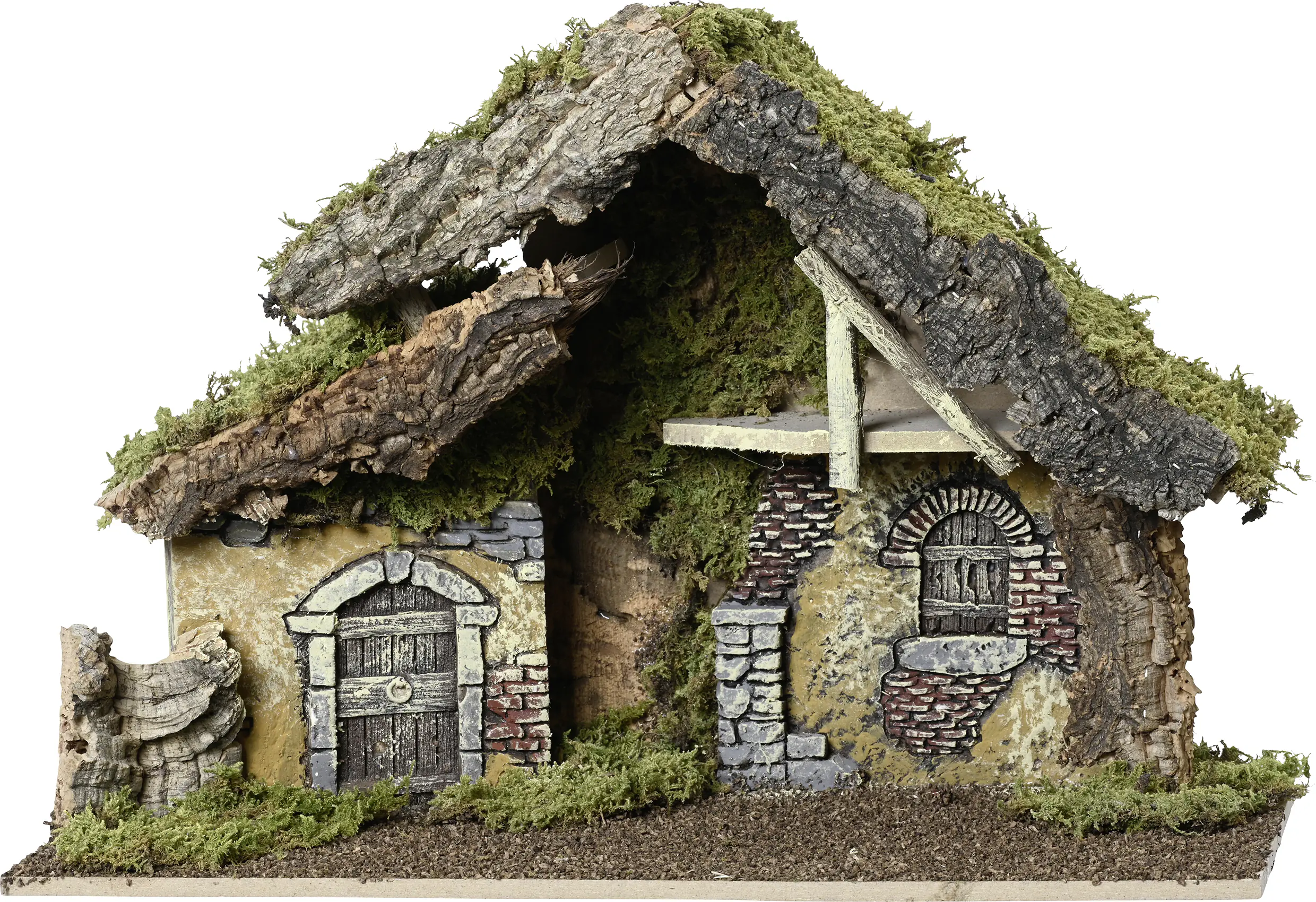 Decoris Weihnachtsdeko Krippe 43 x 19 x 29 cm natur/braun 