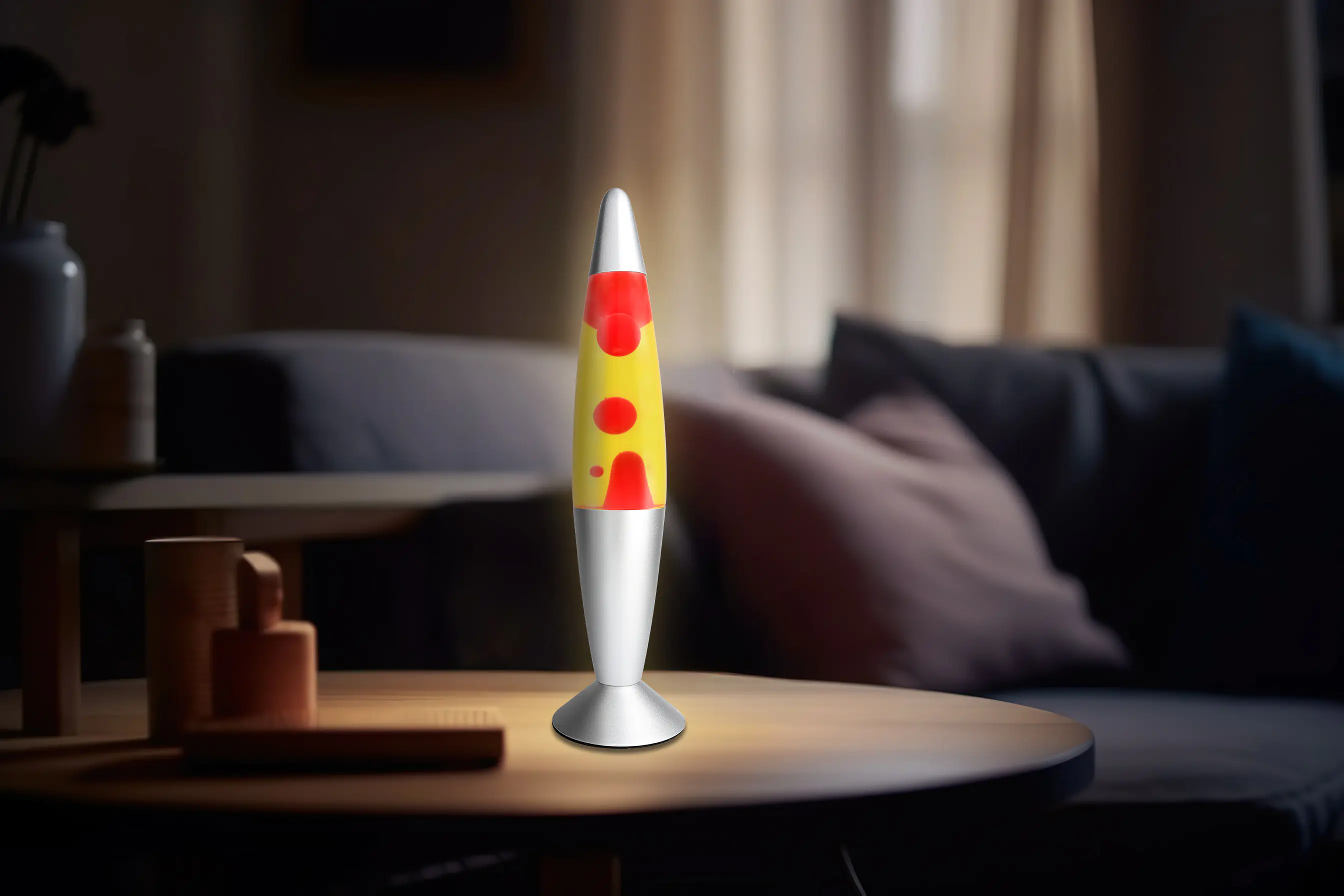 LED Lavalampe Osaka rot-gelb 41 x 11 cm warmweiß