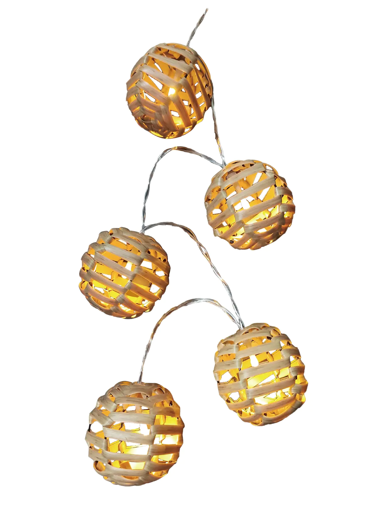 TrendLine Ball-Lichterkette Kunststoff 135 cm L braun