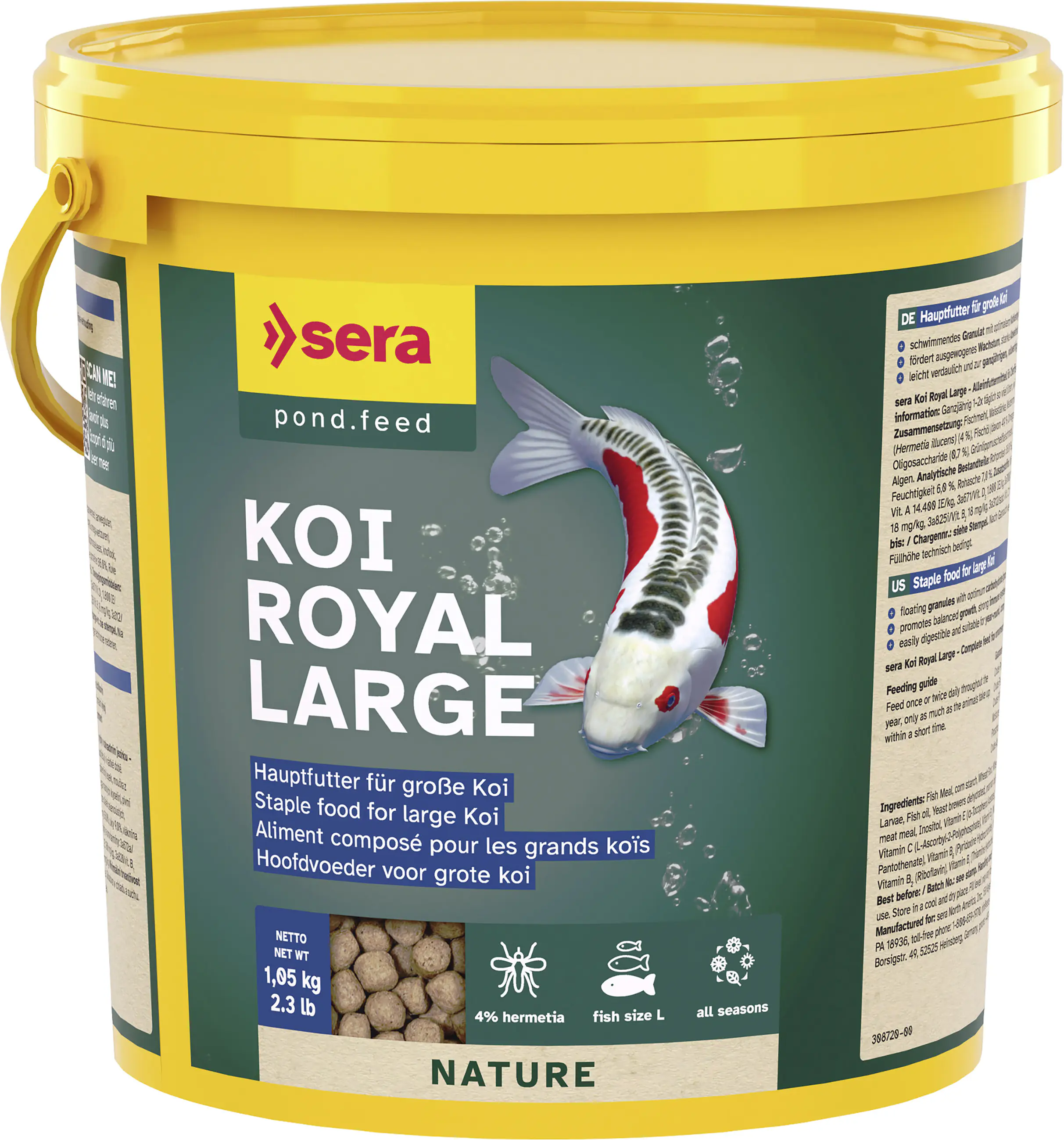 Sera Koifutter Royal Large für größere Koi 3,8 L Sera Koifutter Royal Large für größere Koi 3,8 L