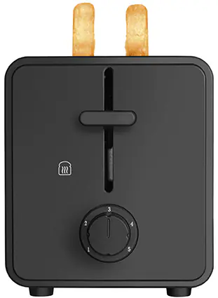 UNOLD 38915 Toaster Onyx Duplex Schwarz-Edelstahl Doppellangschlitz-Toaster