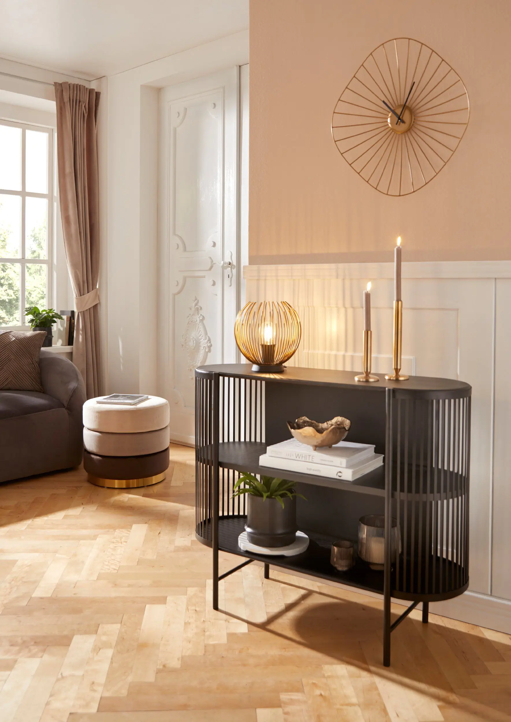 Eglo Tischleuchte Venezuela gold-schwarz Ø 22,5 cm E27, max. 40 W