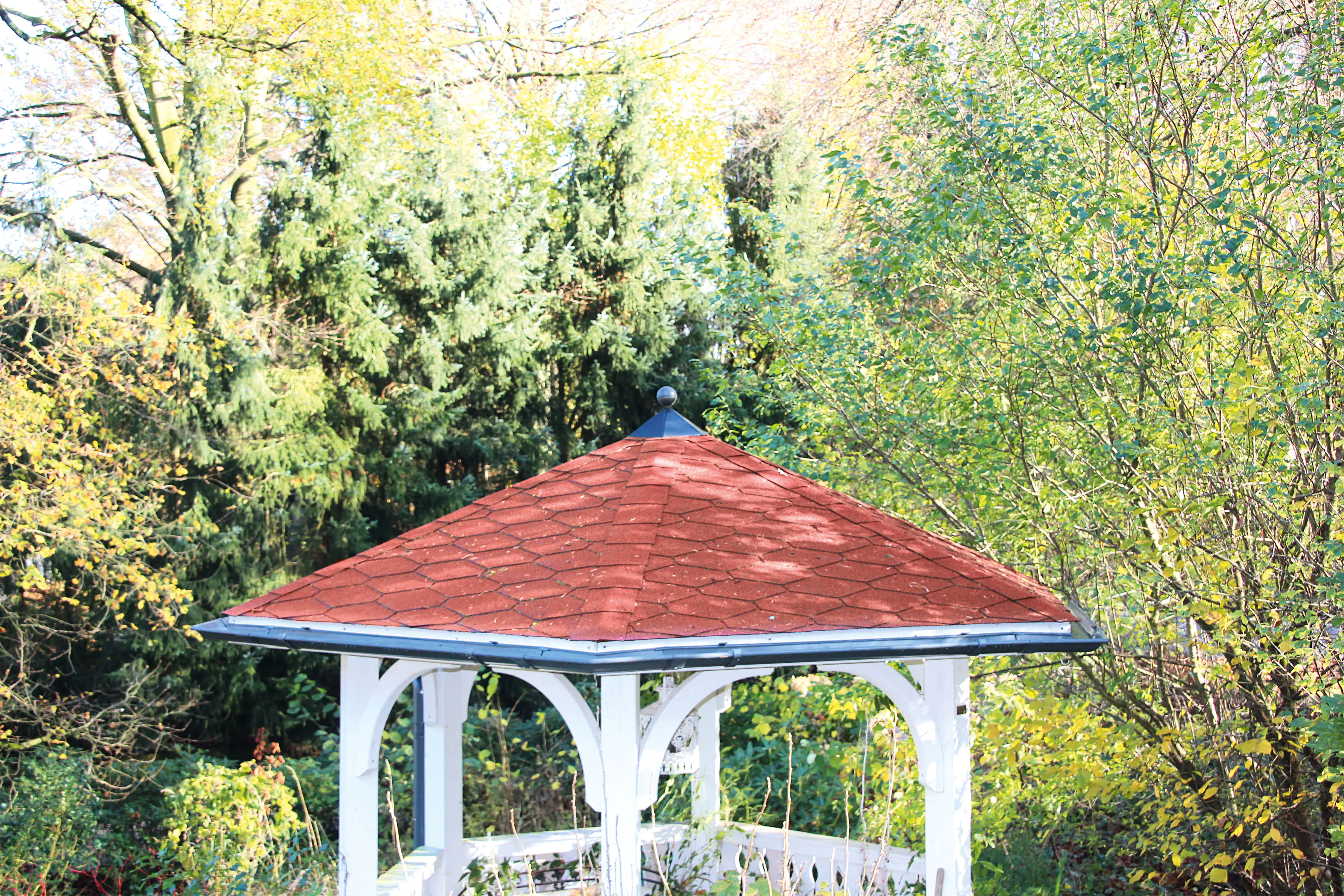 SKAN HOLZ Regenrinnen-Set für Pavillon Nice 2, Stahl, verzinkt u. anthrazit