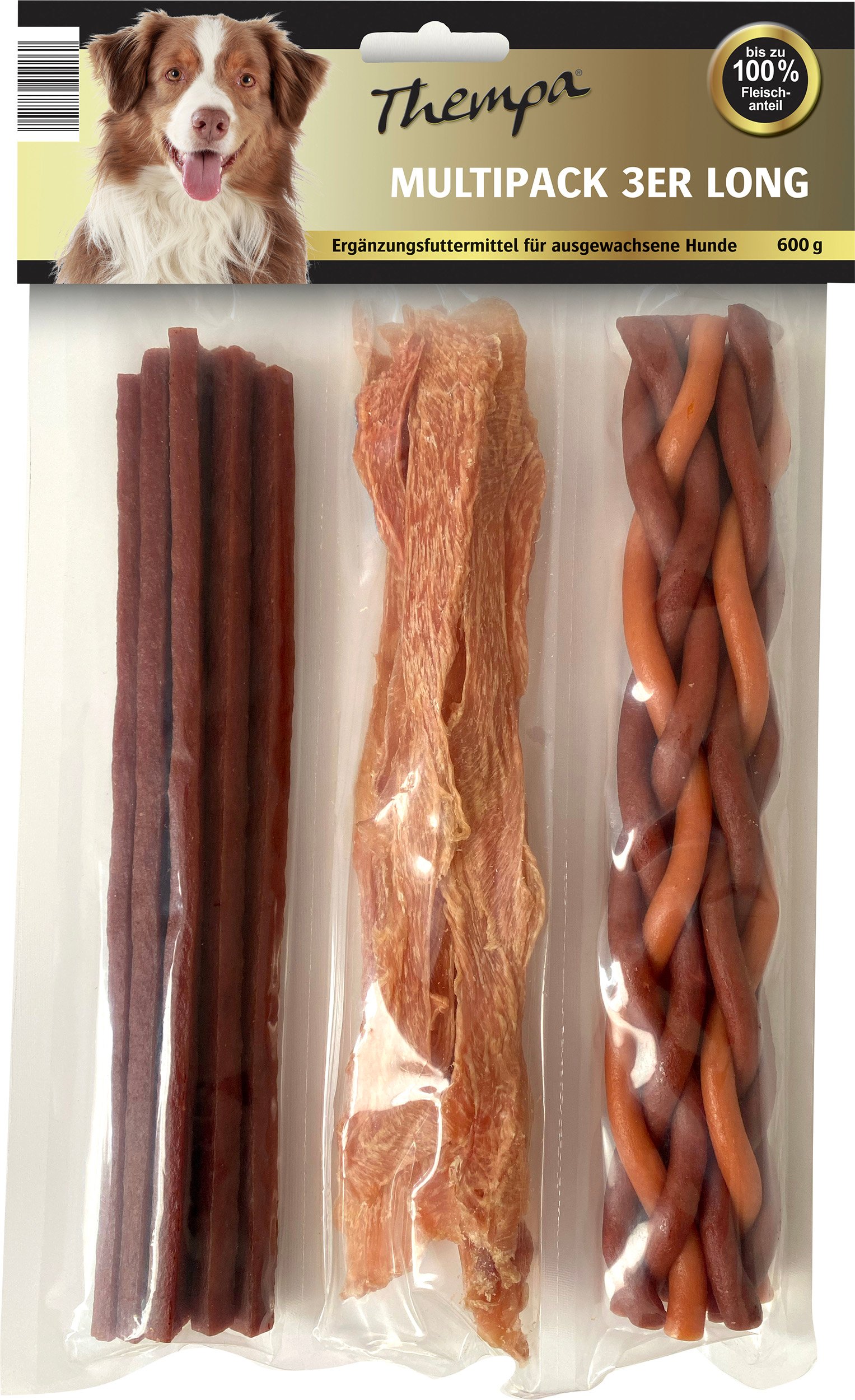 Thempa Hundesnack Multipack 3er Mix aus Kaustangen 600g